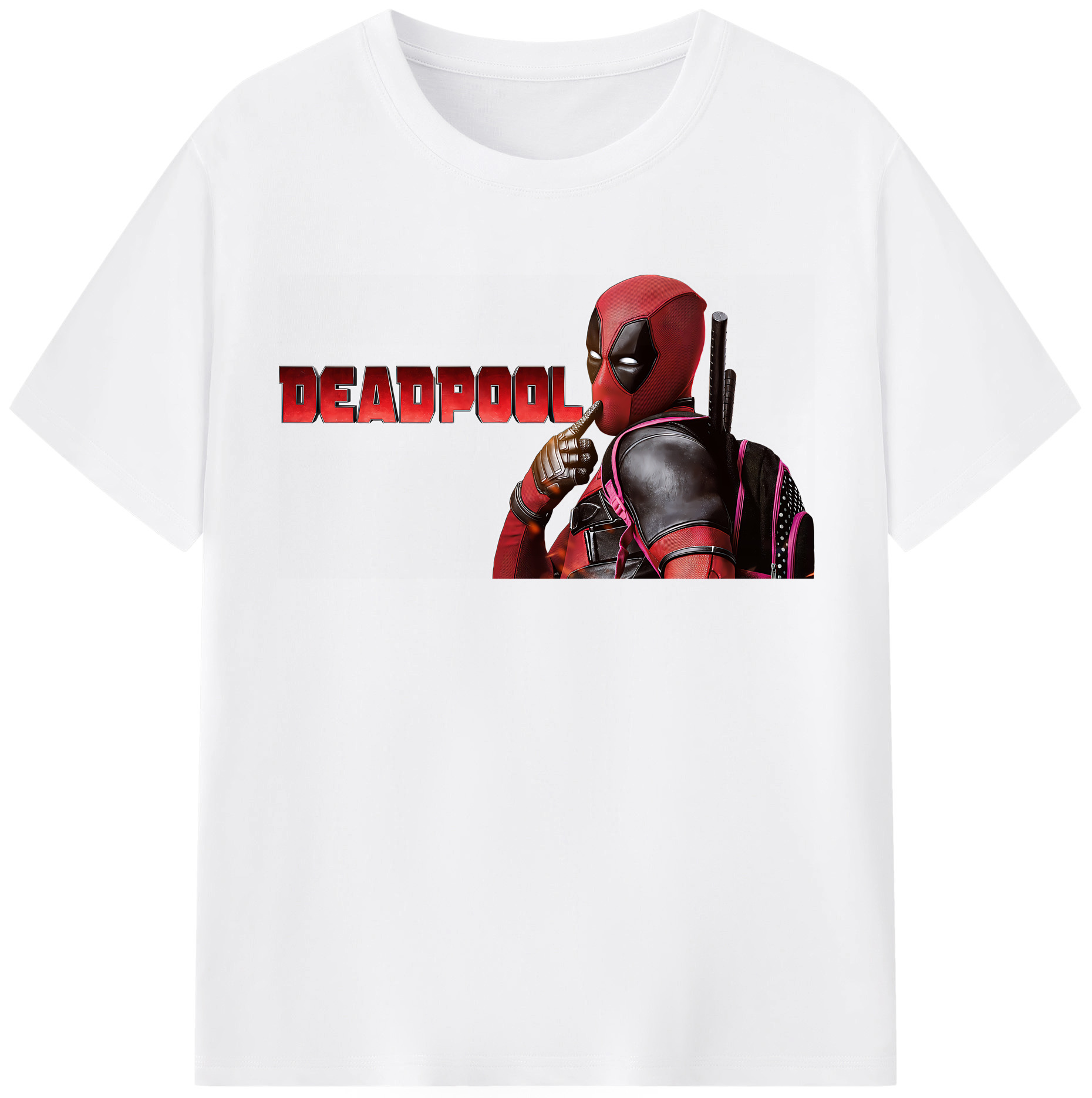 （画像用） Deadpool デッドプール 綿100％半袖Tシャツ（フロントプリント）