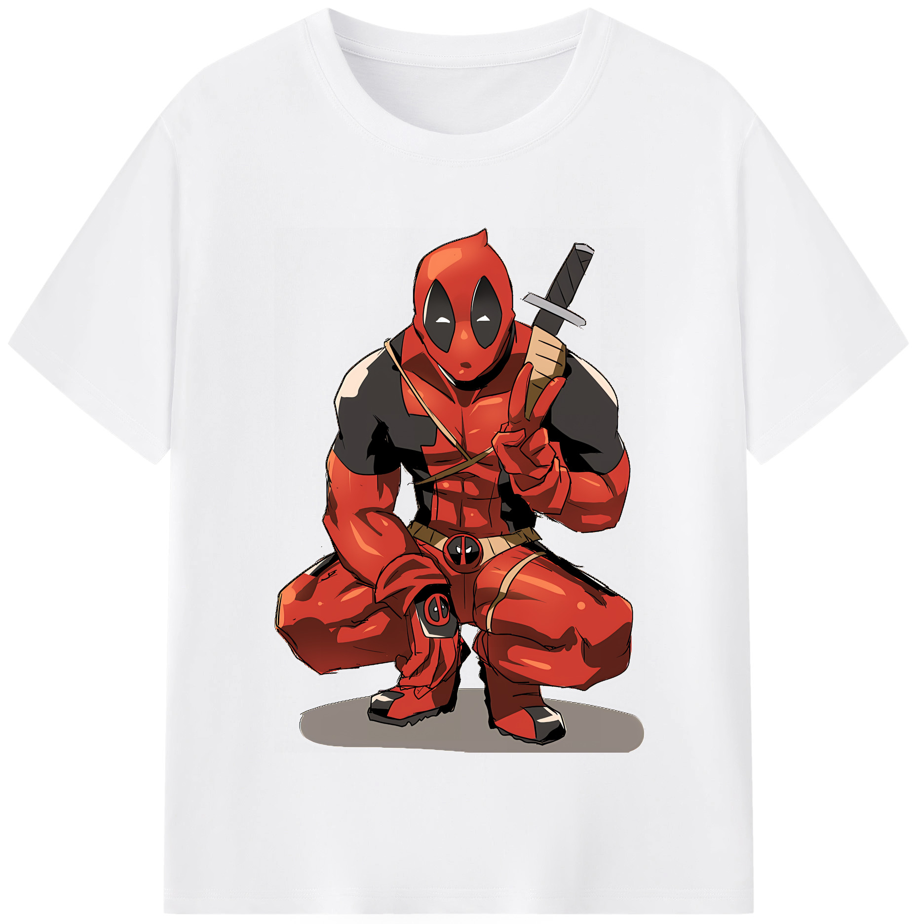 （画像用） Deadpool デッドプール 綿100％半袖Tシャツ（フロントプリント）