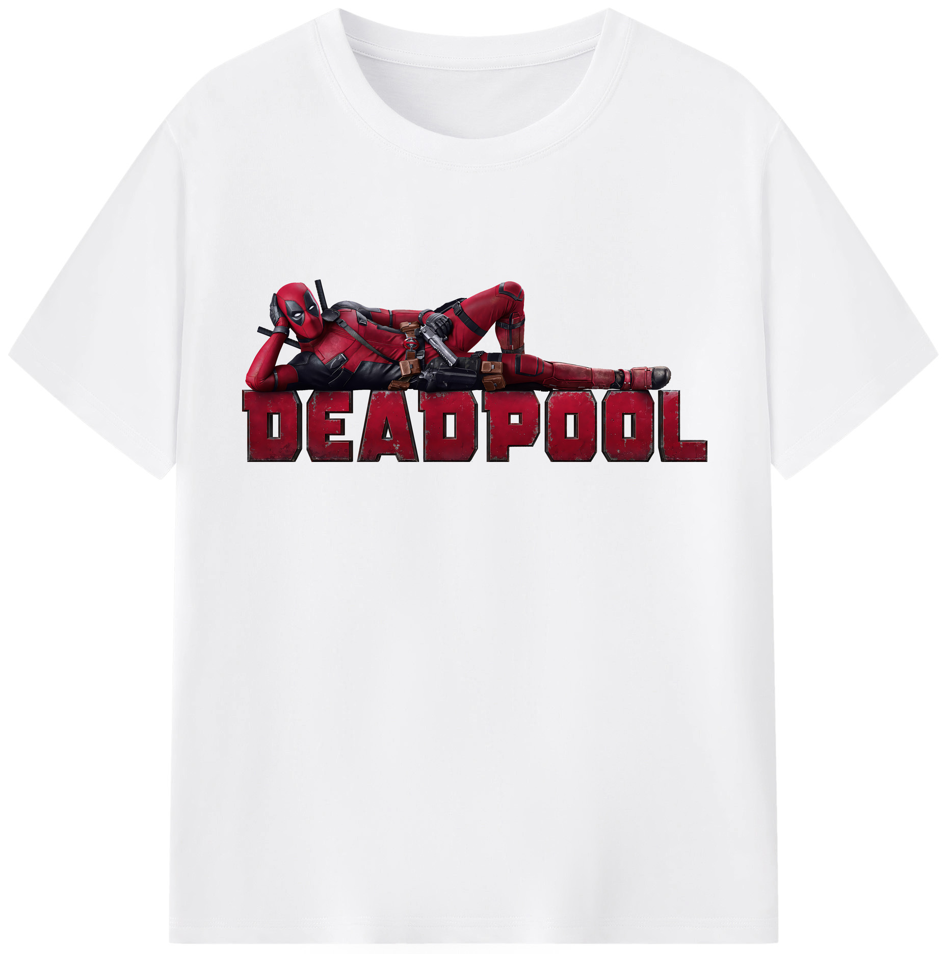 （画像用） Deadpool デッドプール 綿100％半袖Tシャツ（フロントプリント）