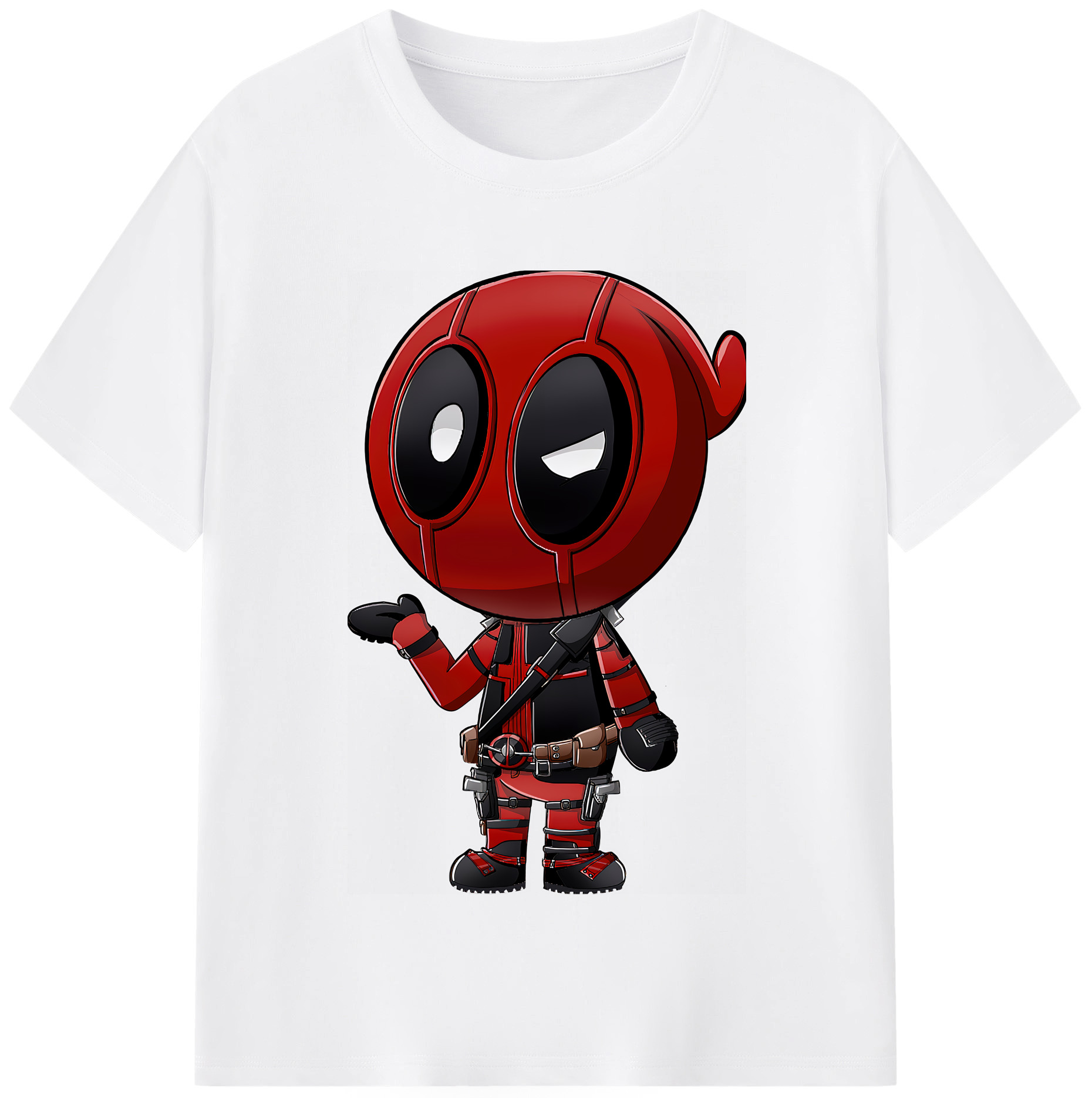 （画像用） Deadpool デッドプール 綿100％半袖Tシャツ（フロントプリント）