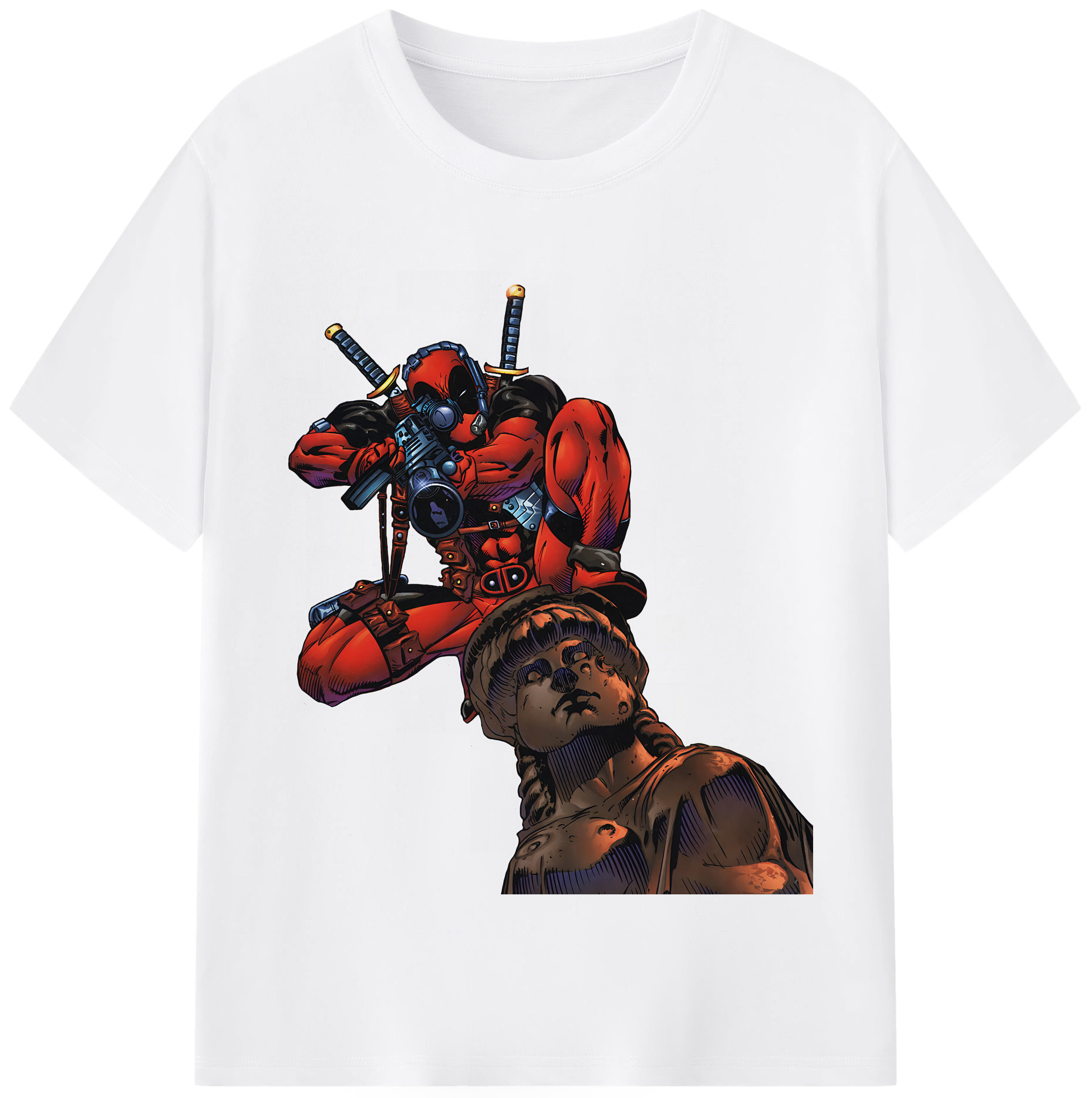 （画像用） Deadpool デッドプール 綿100％半袖Tシャツ（フロントプリント）