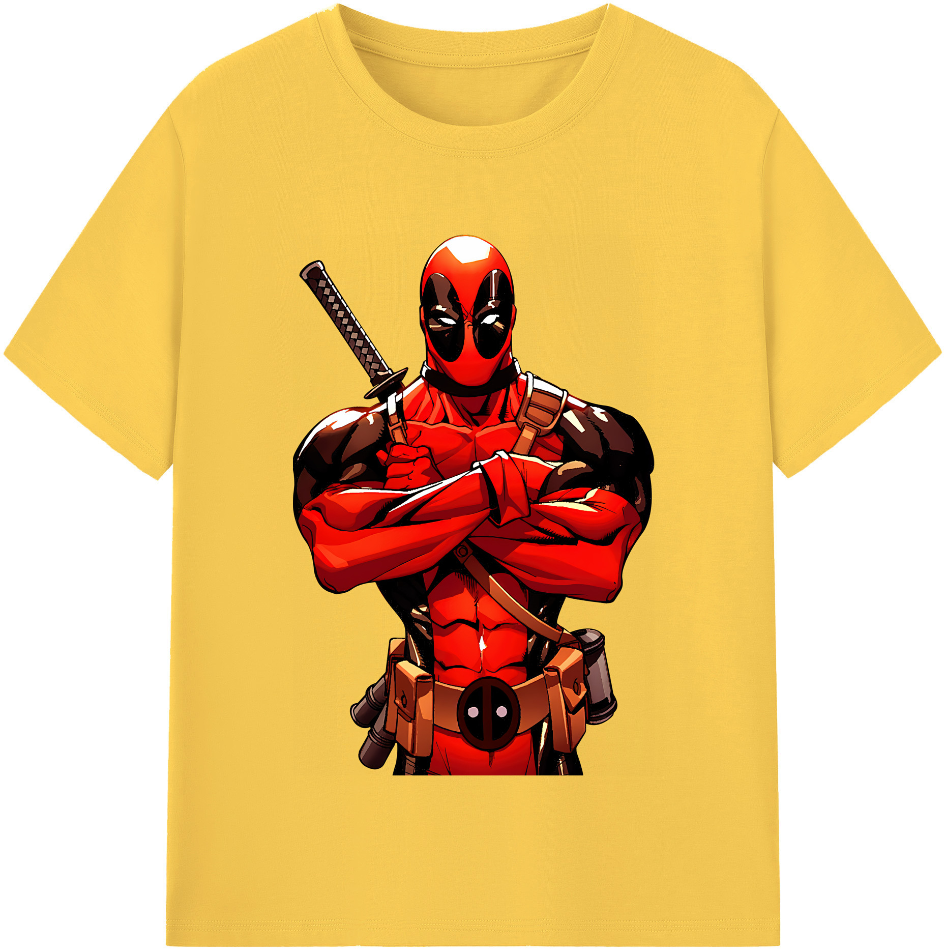 （画像用） Deadpool デッドプール 綿100％半袖Tシャツ（フロントプリント）