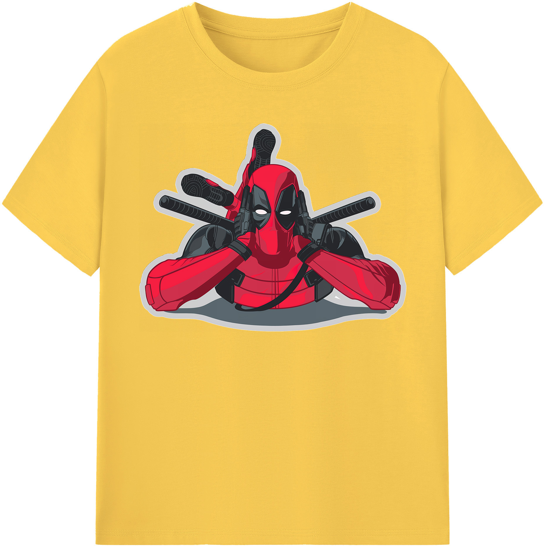 （画像用） Deadpool デッドプール 綿100％半袖Tシャツ（フロントプリント）
