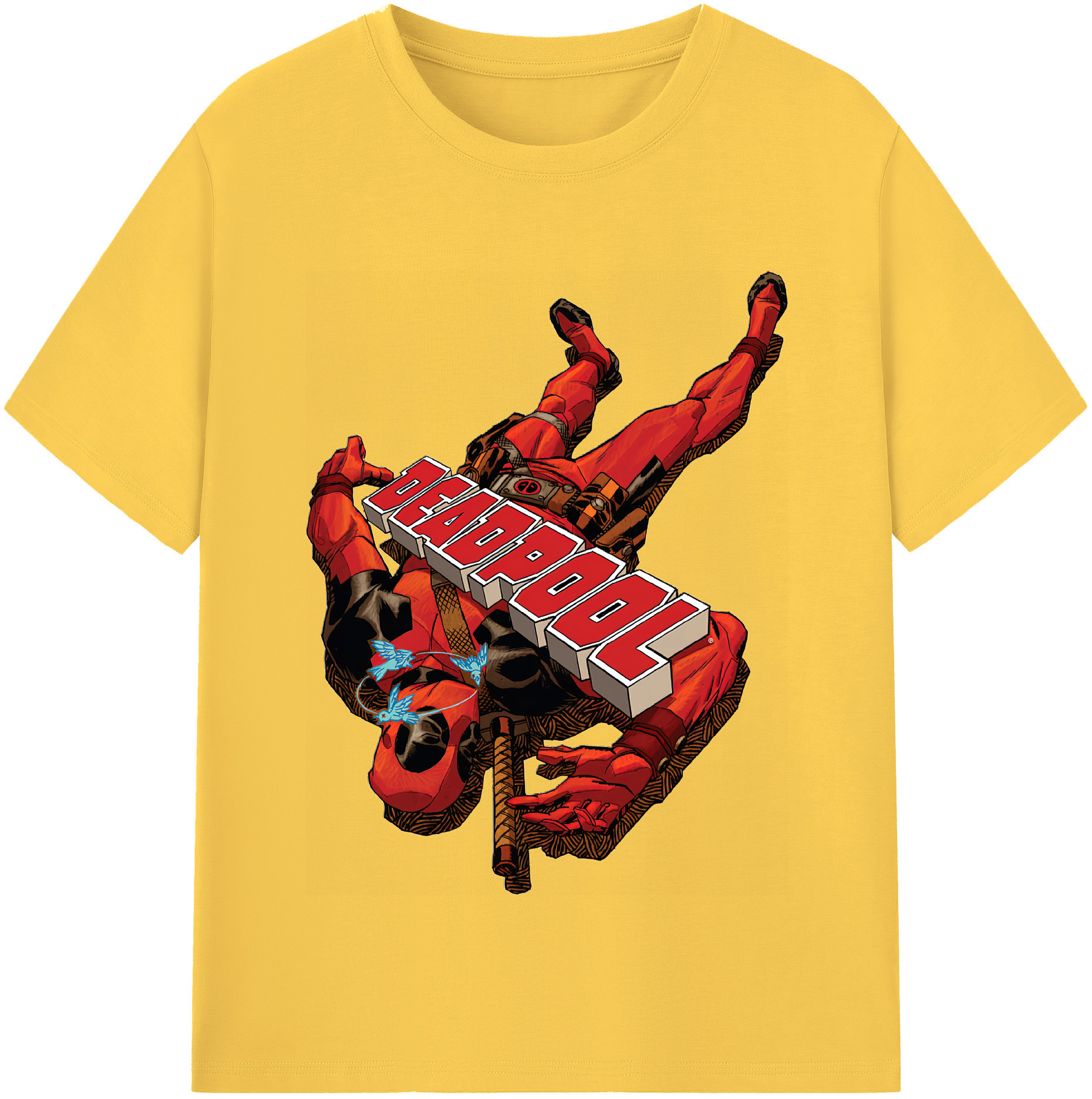 （画像用） Deadpool デッドプール 綿100％半袖Tシャツ（フロントプリント）