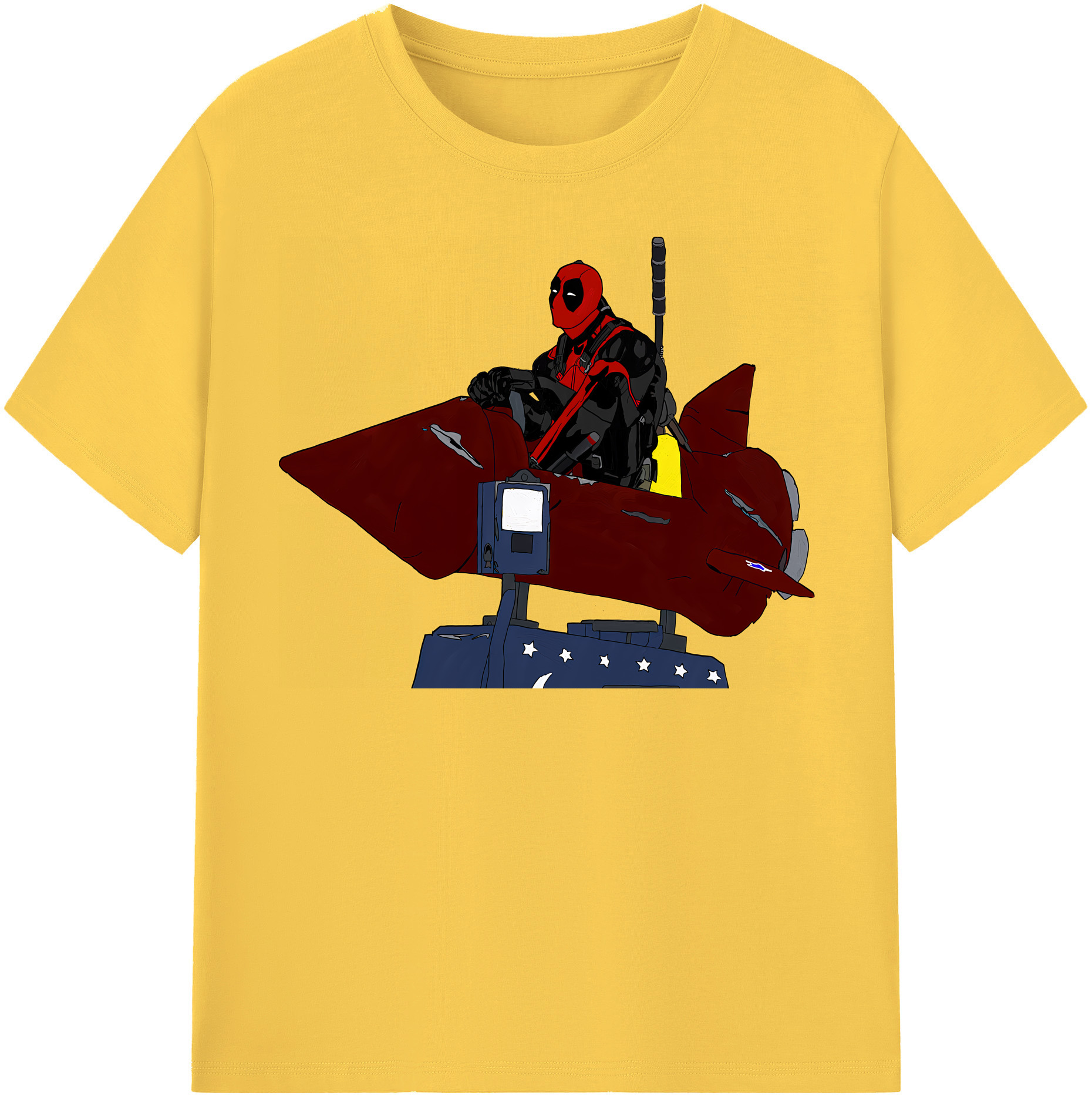 （画像用） Deadpool デッドプール 綿100％半袖Tシャツ（フロントプリント）