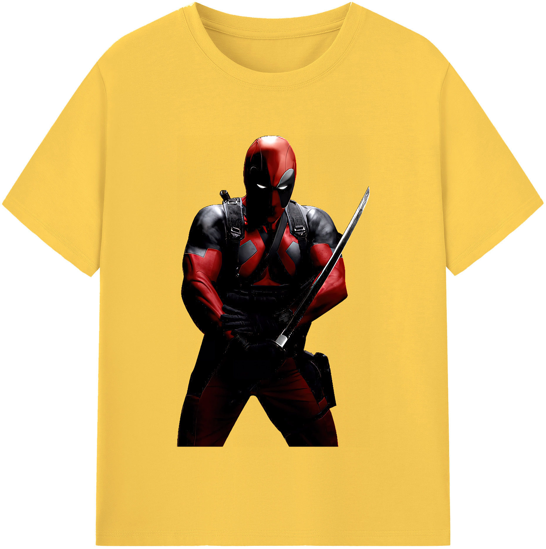 （画像用） Deadpool デッドプール 綿100％半袖Tシャツ（フロントプリント）