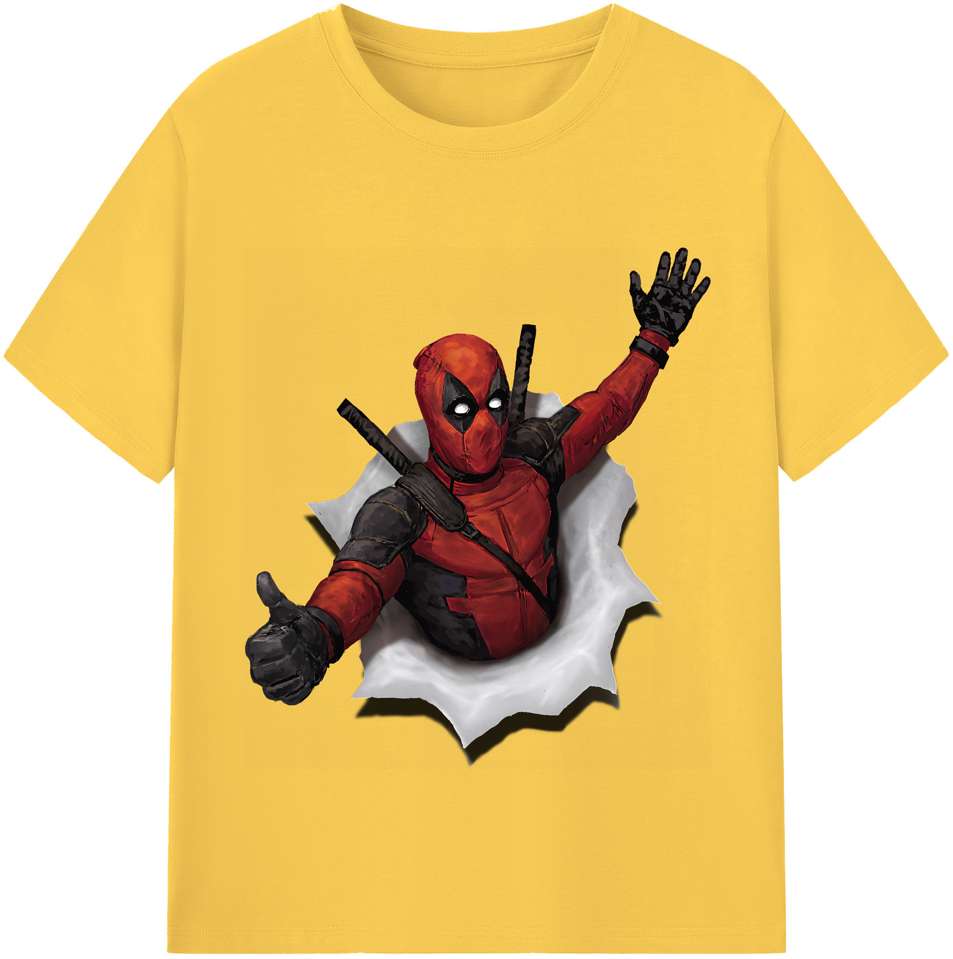 （画像用） Deadpool デッドプール 綿100％半袖Tシャツ（フロントプリント）
