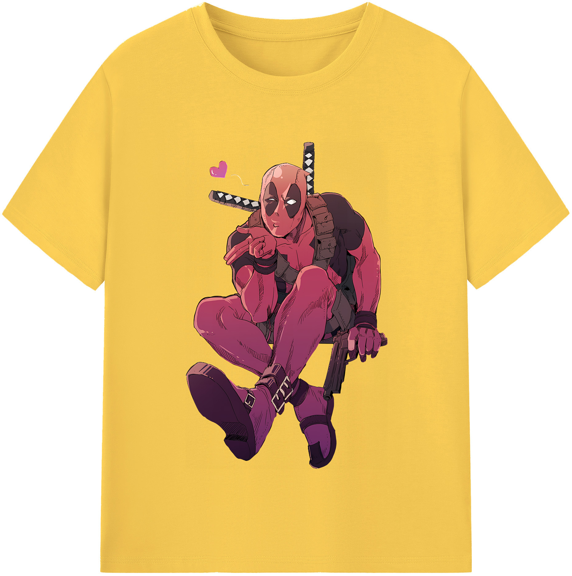 （画像用） Deadpool デッドプール 綿100％半袖Tシャツ（フロントプリント）
