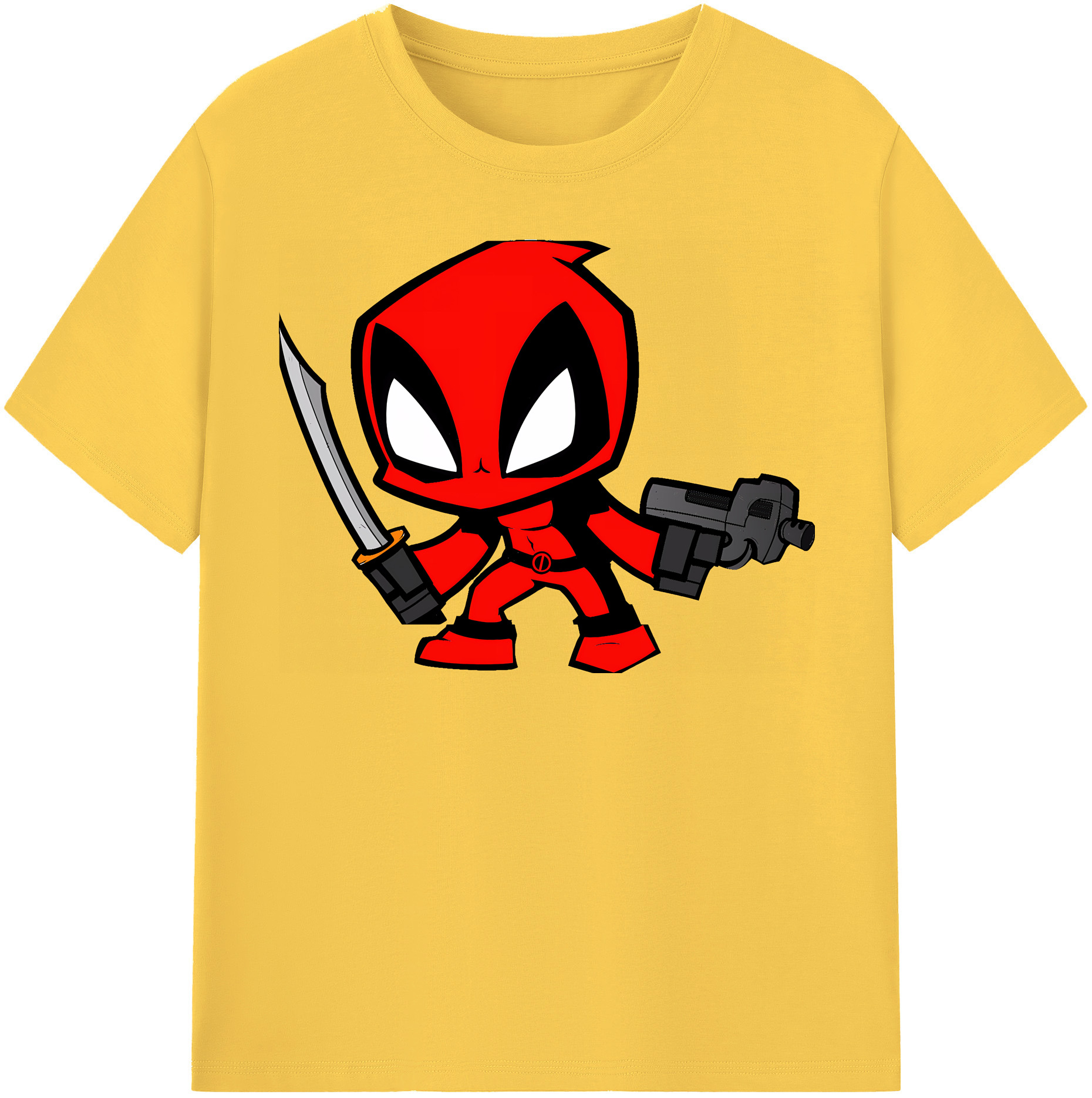 （画像用） Deadpool デッドプール 綿100％半袖Tシャツ（フロントプリント）