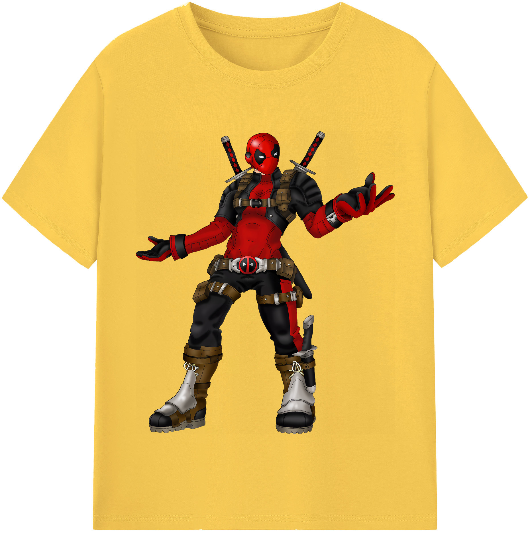 （画像用） Deadpool デッドプール 綿100％半袖Tシャツ（フロントプリント）