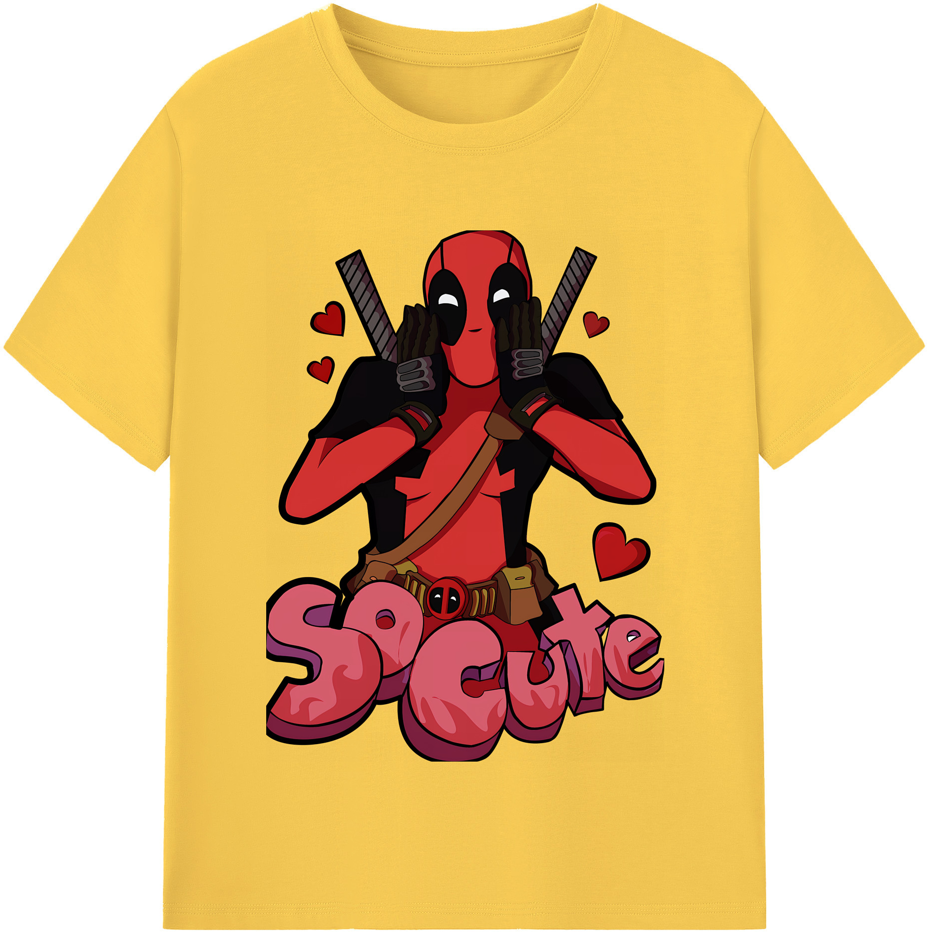 （画像用） Deadpool デッドプール 綿100％半袖Tシャツ（フロントプリント）