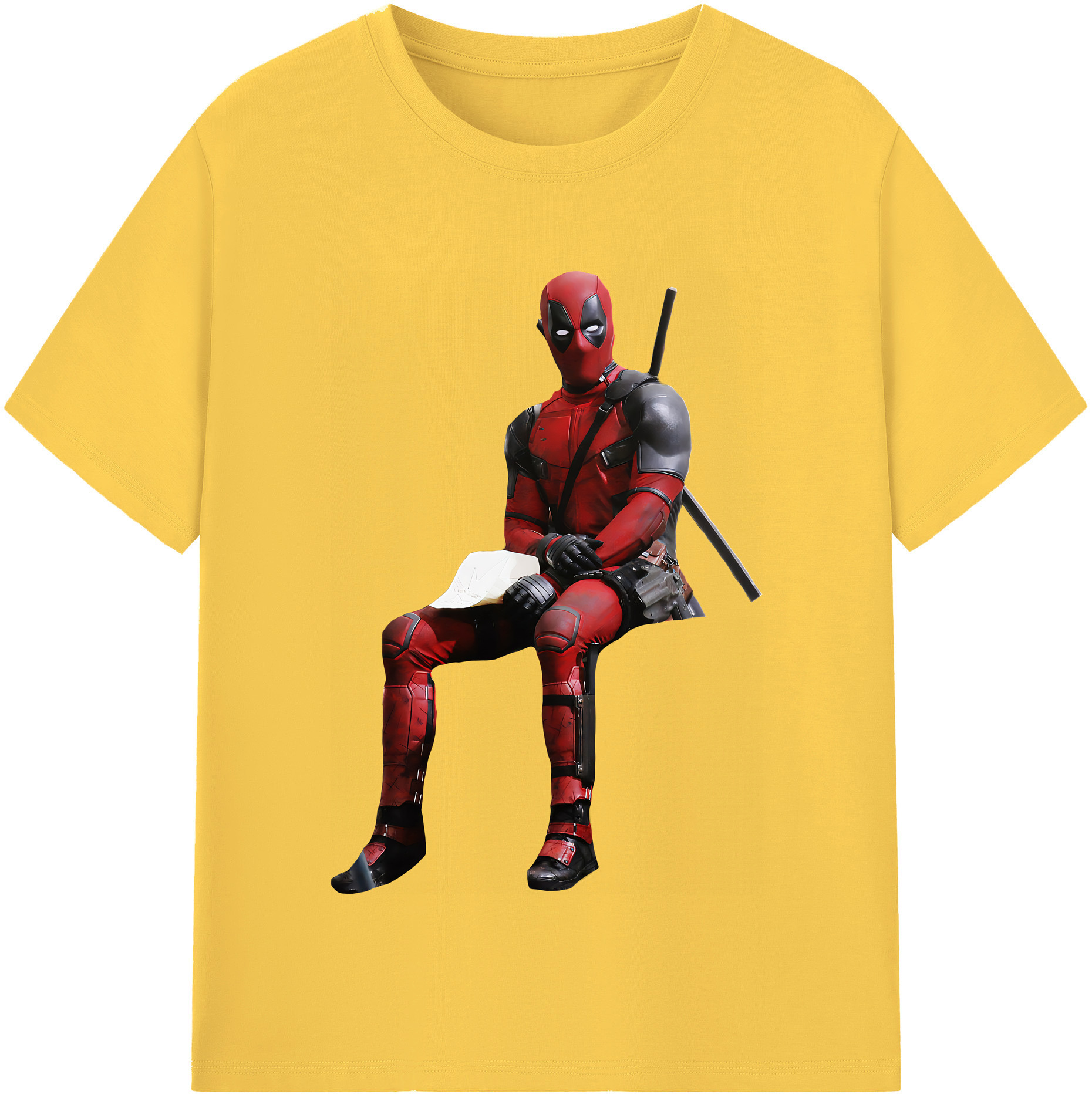 （画像用） Deadpool デッドプール 綿100％半袖Tシャツ（フロントプリント）