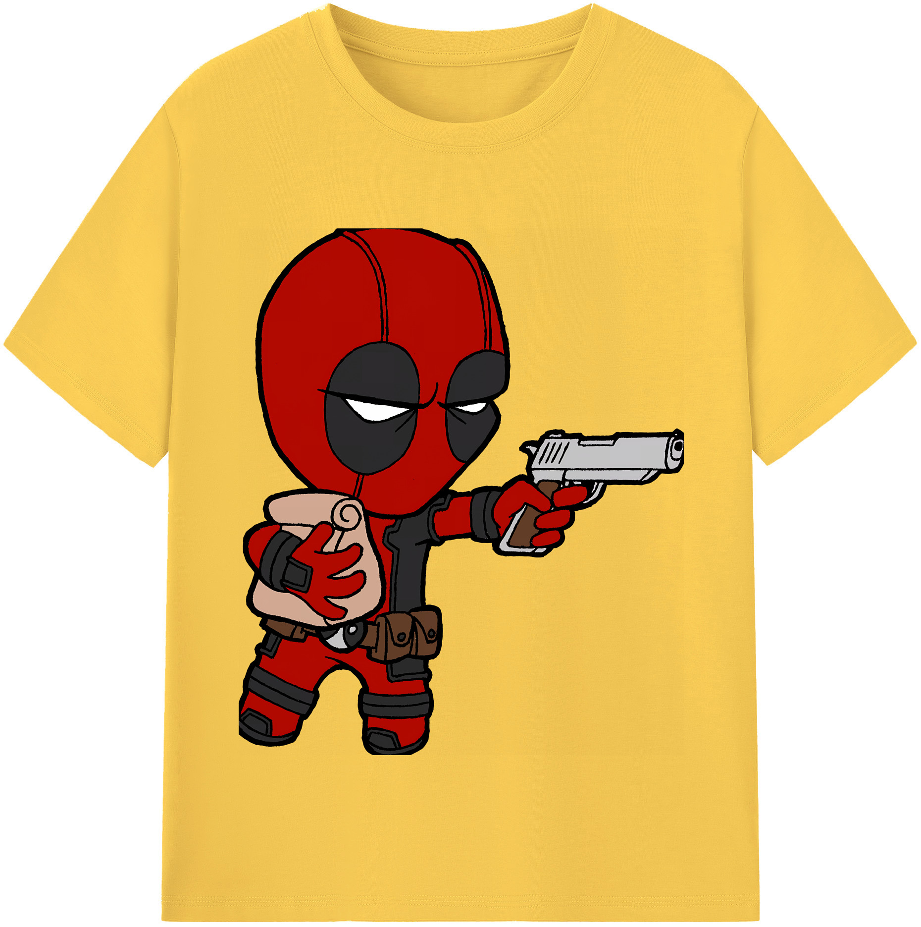 （画像用） Deadpool デッドプール 綿100％半袖Tシャツ（フロントプリント）