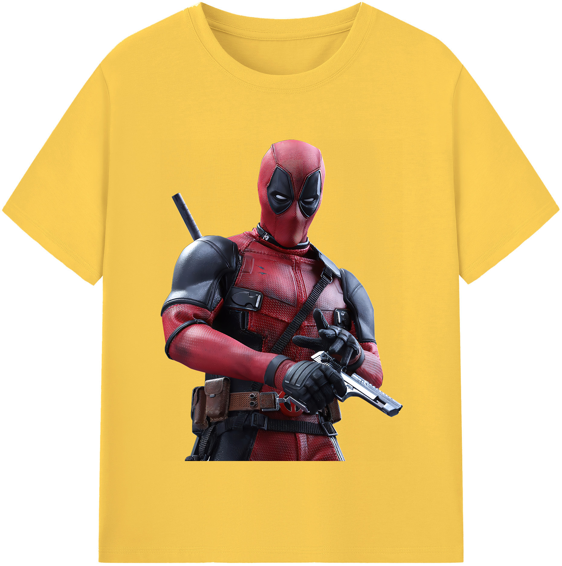 （画像用） Deadpool デッドプール 綿100％半袖Tシャツ（フロントプリント）