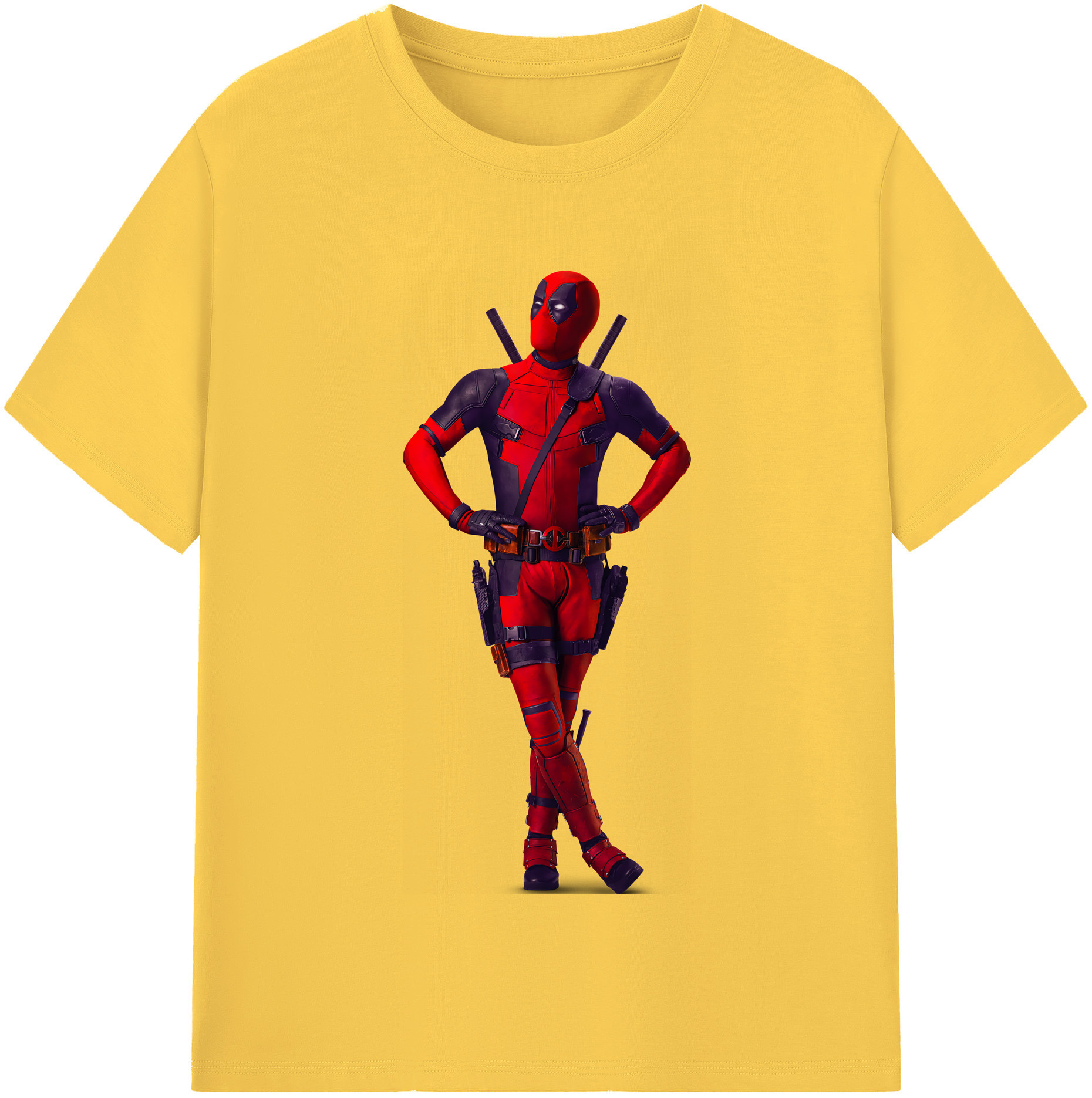 （画像用） Deadpool デッドプール 綿100％半袖Tシャツ（フロントプリント）