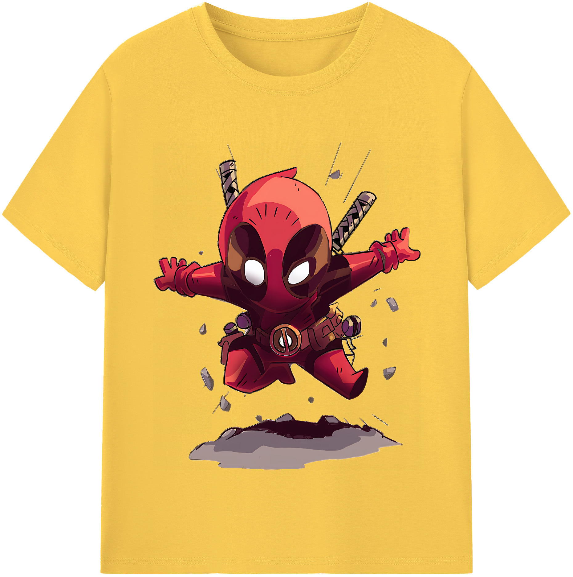 （画像用） Deadpool デッドプール 綿100％半袖Tシャツ（フロントプリント）