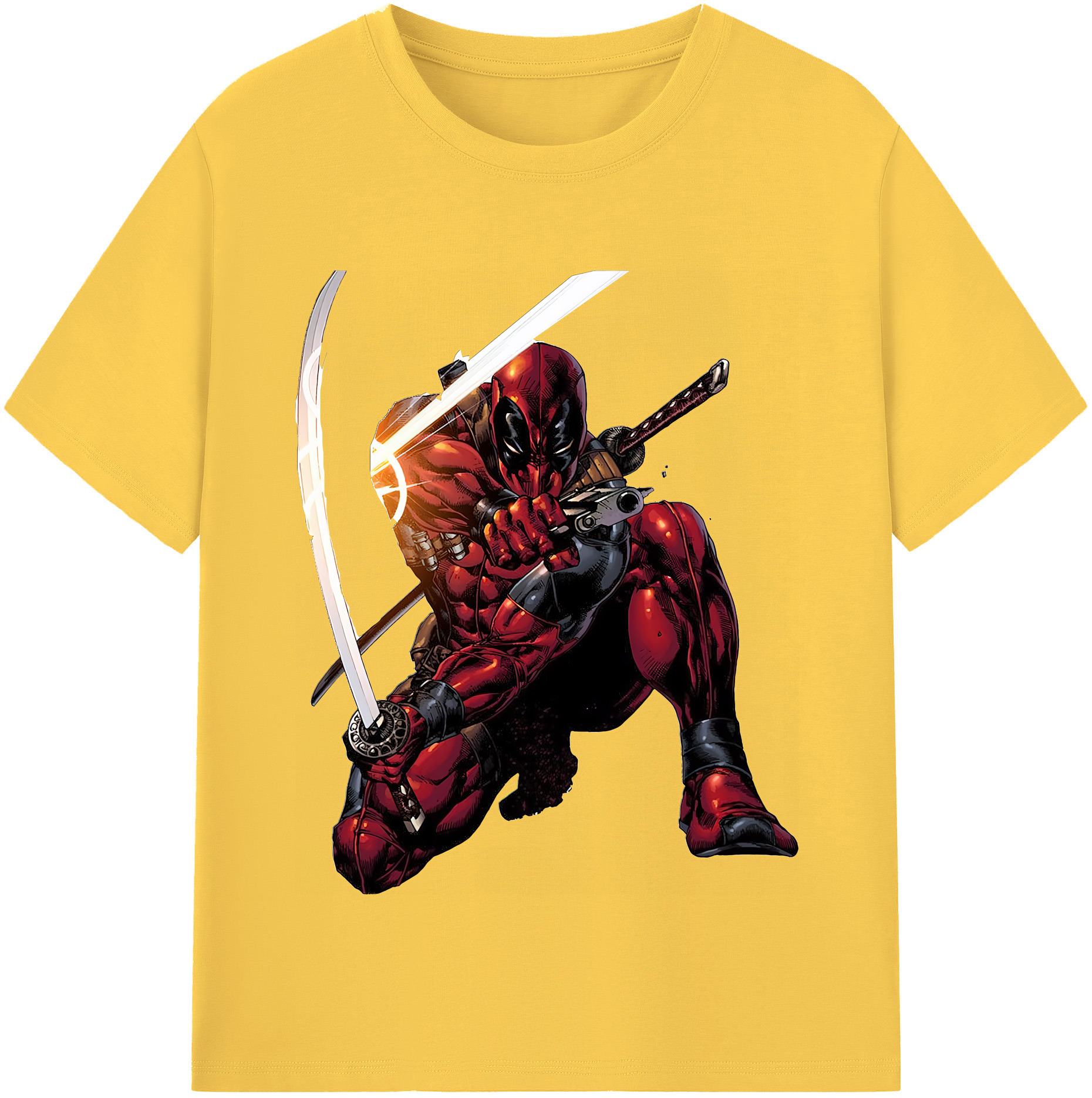 （画像用） Deadpool デッドプール 綿100％半袖Tシャツ（フロントプリント）