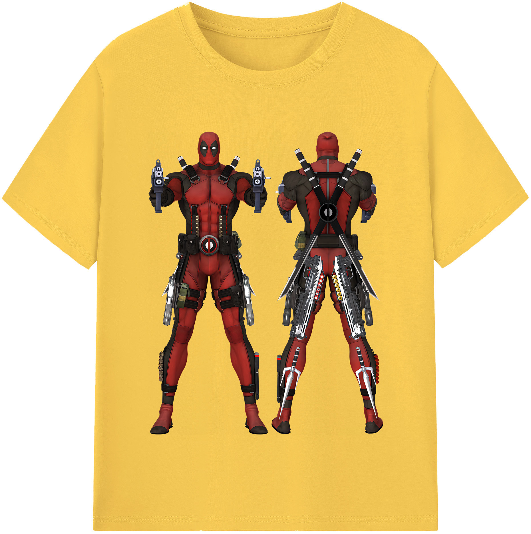 （画像用） Deadpool デッドプール 綿100％半袖Tシャツ（フロントプリント）