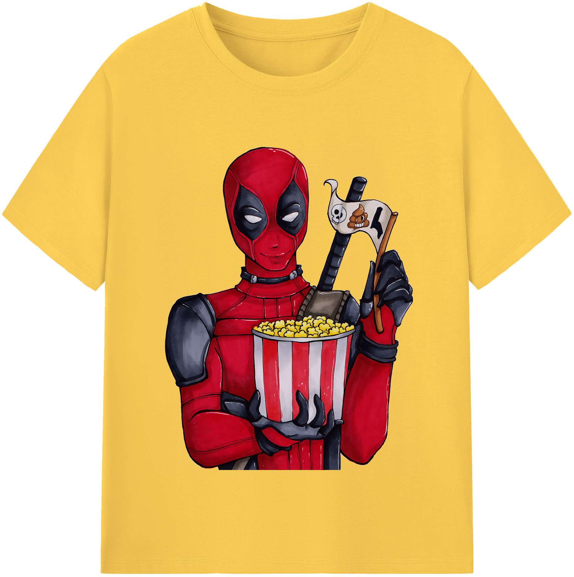 （画像用） Deadpool デッドプール 綿100％半袖Tシャツ（フロントプリント）
