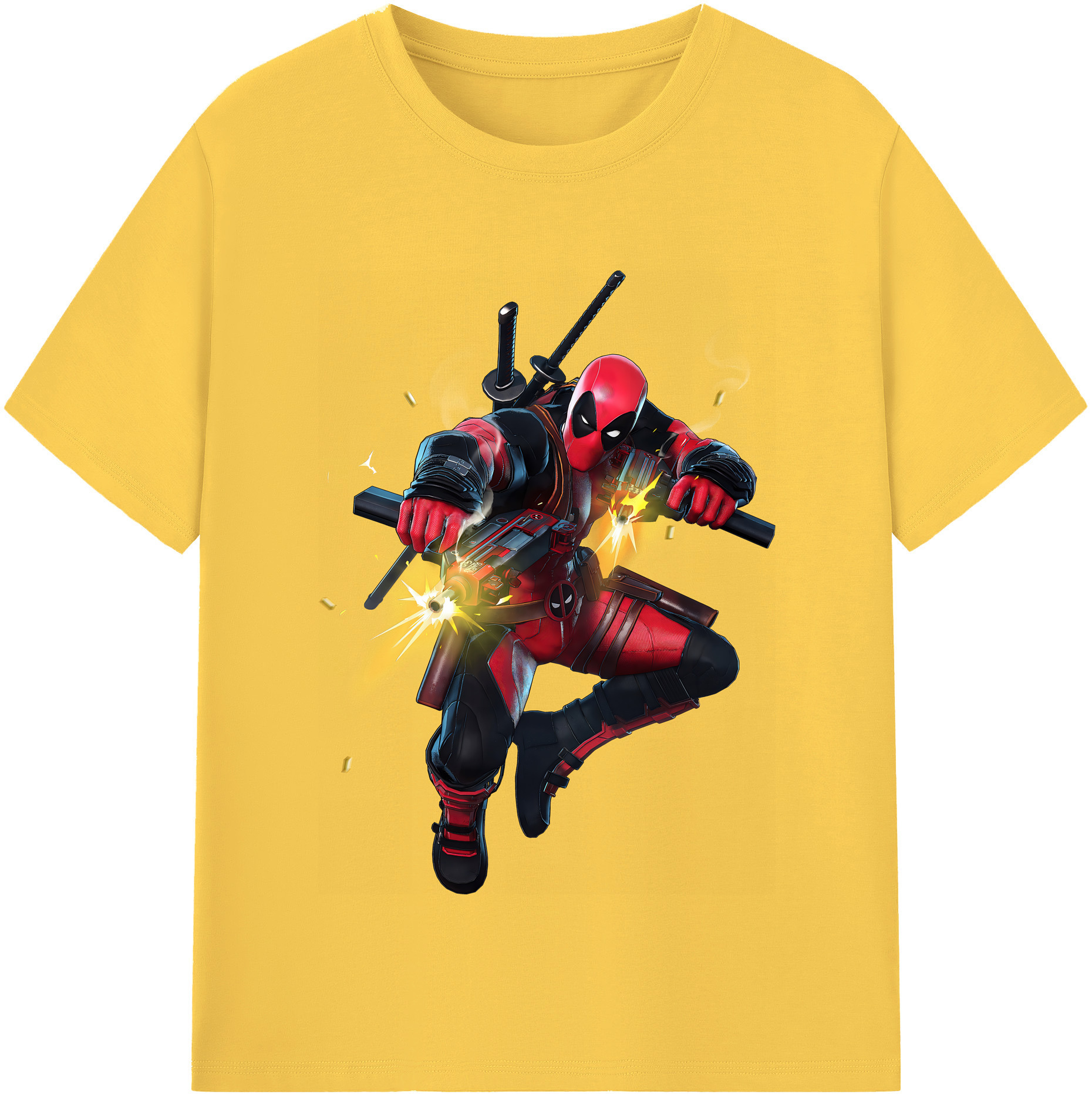 （画像用） Deadpool デッドプール 綿100％半袖Tシャツ（フロントプリント）