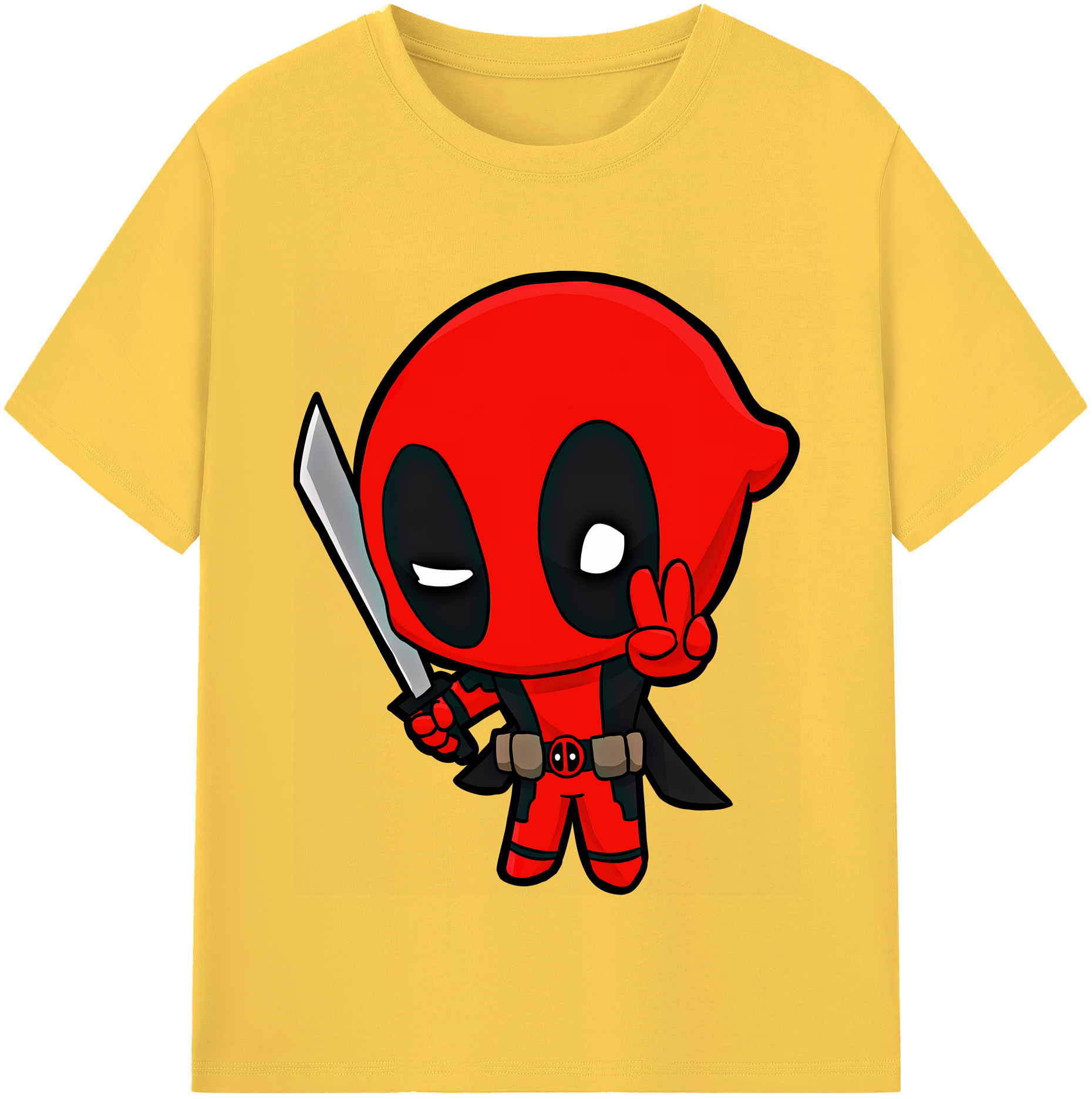 （画像用） Deadpool デッドプール 綿100％半袖Tシャツ（フロントプリント）