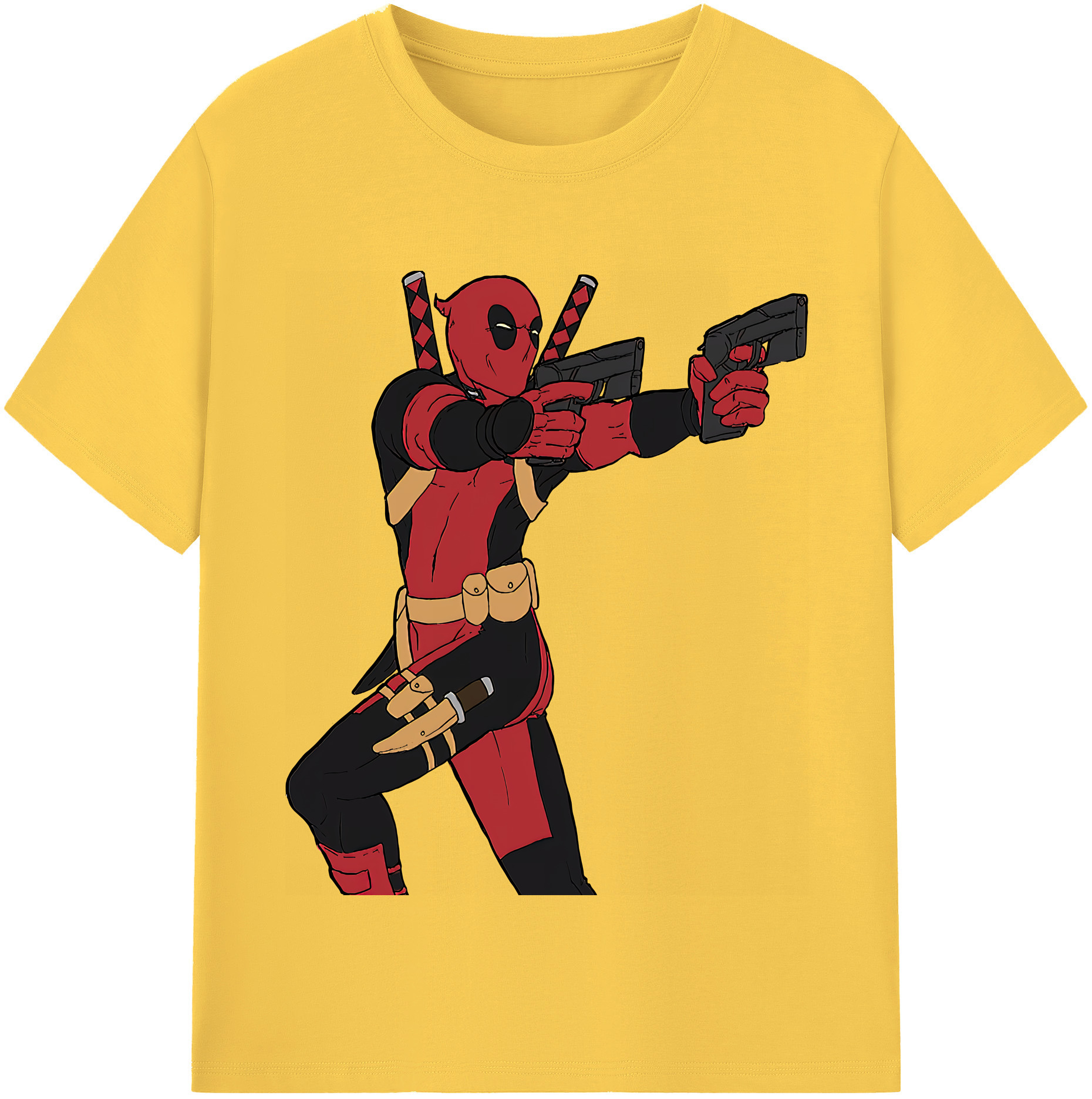 （画像用） Deadpool デッドプール 綿100％半袖Tシャツ（フロントプリント）