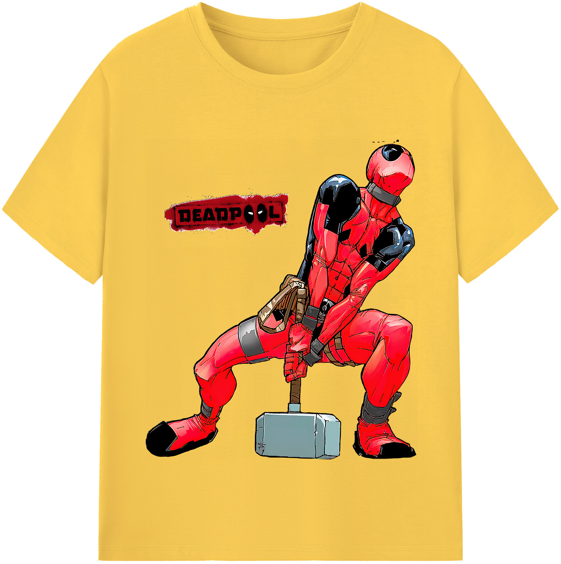 （画像用） Deadpool デッドプール 綿100％半袖Tシャツ（フロントプリント）