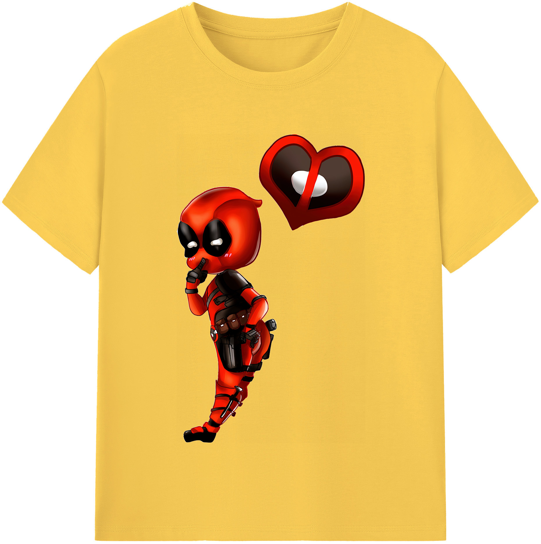（画像用） Deadpool デッドプール 綿100％半袖Tシャツ（フロントプリント）