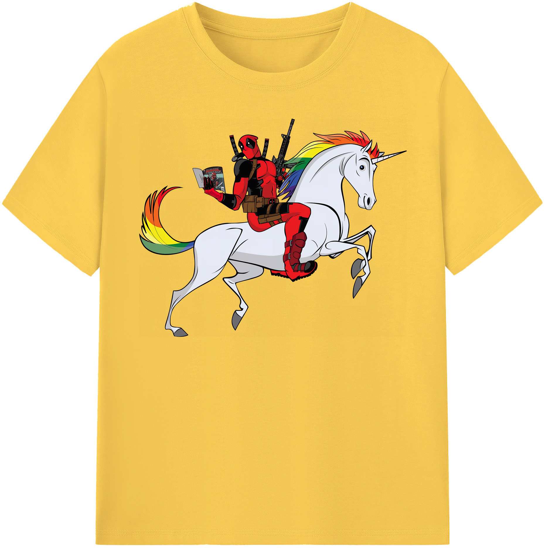 （画像用） Deadpool デッドプール 綿100％半袖Tシャツ（フロントプリント）