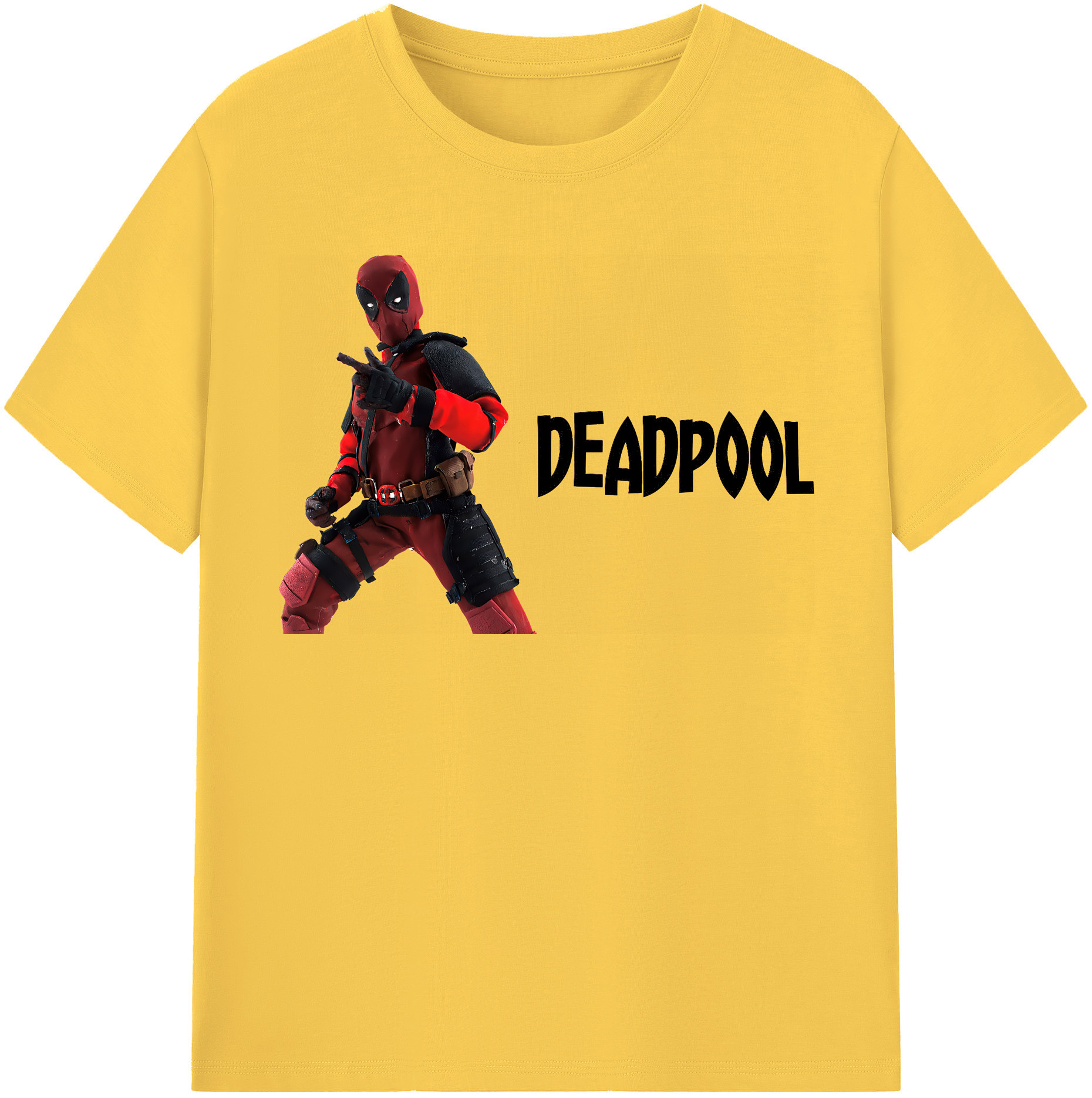 （画像用） Deadpool デッドプール 綿100％半袖Tシャツ（フロントプリント）