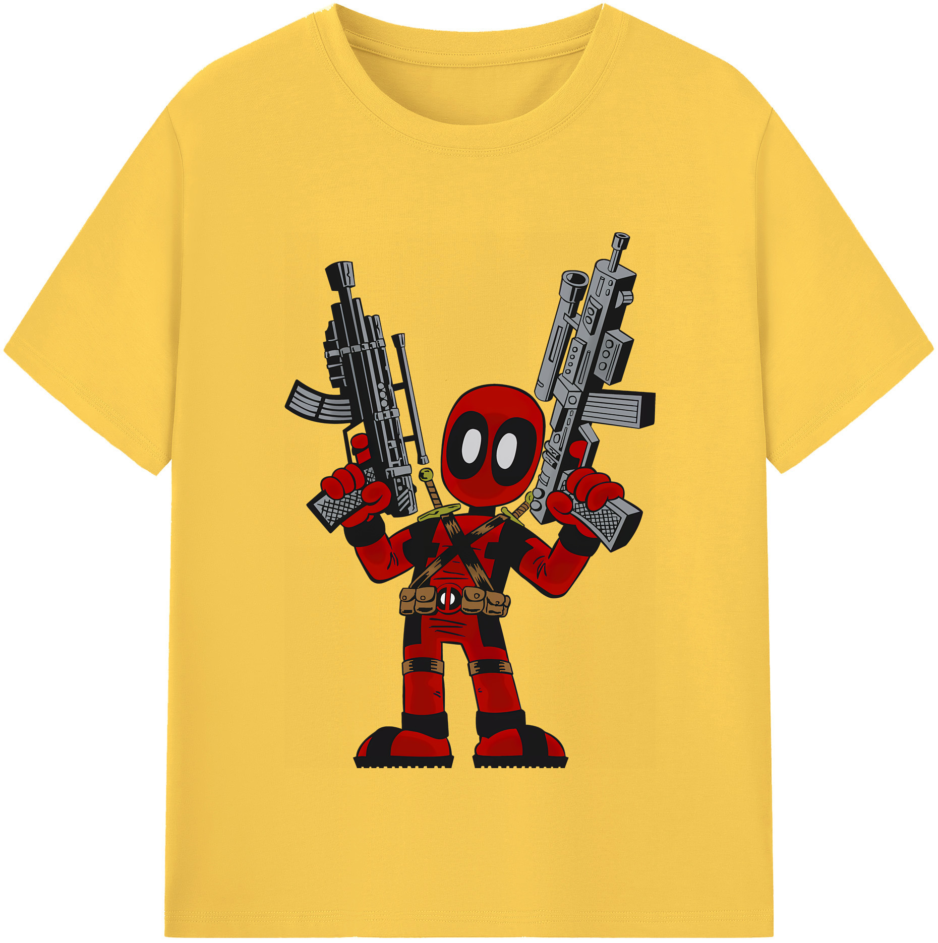 （画像用） Deadpool デッドプール 綿100％半袖Tシャツ（フロントプリント）