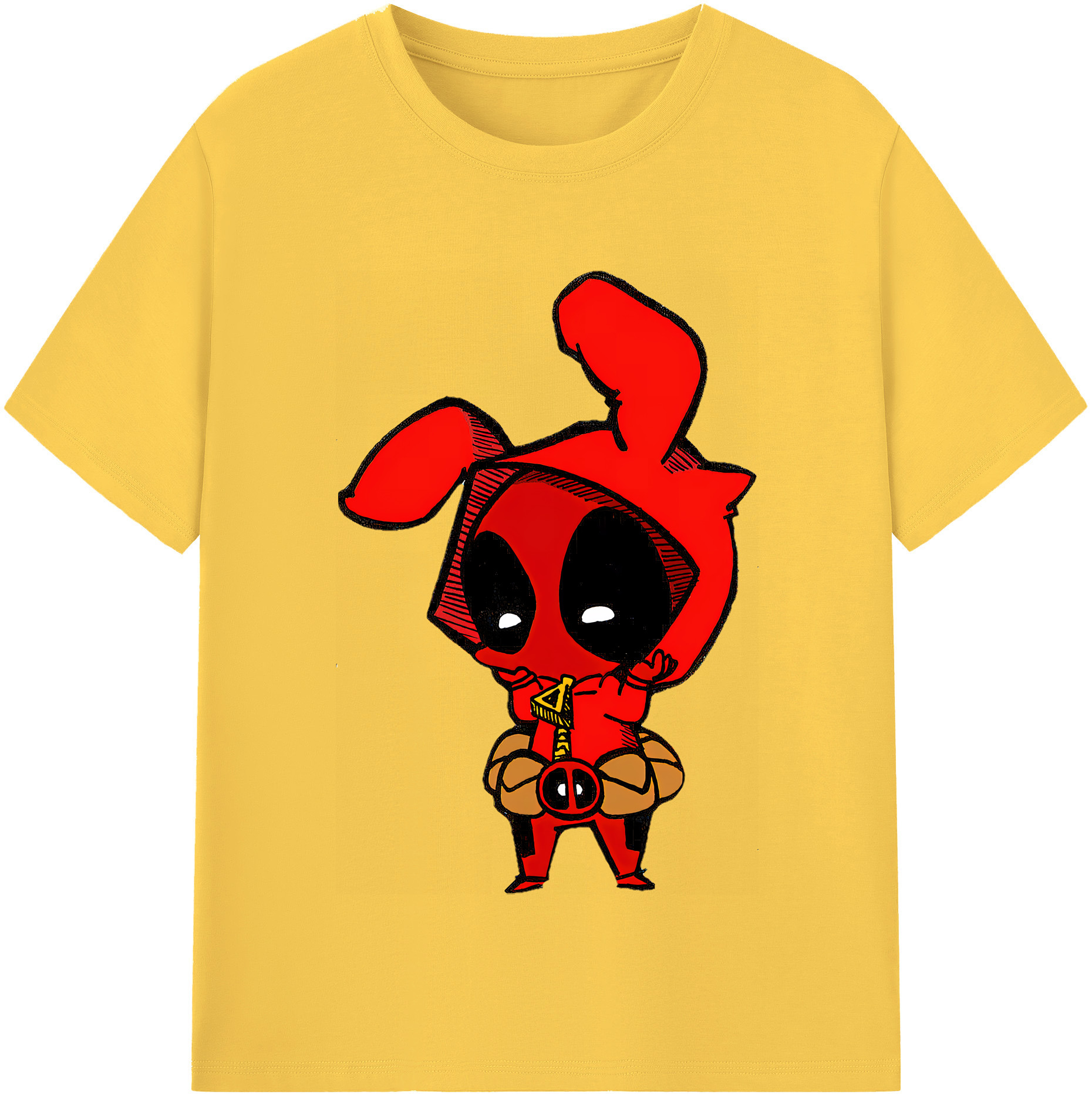 （画像用） Deadpool デッドプール 綿100％半袖Tシャツ（フロントプリント）