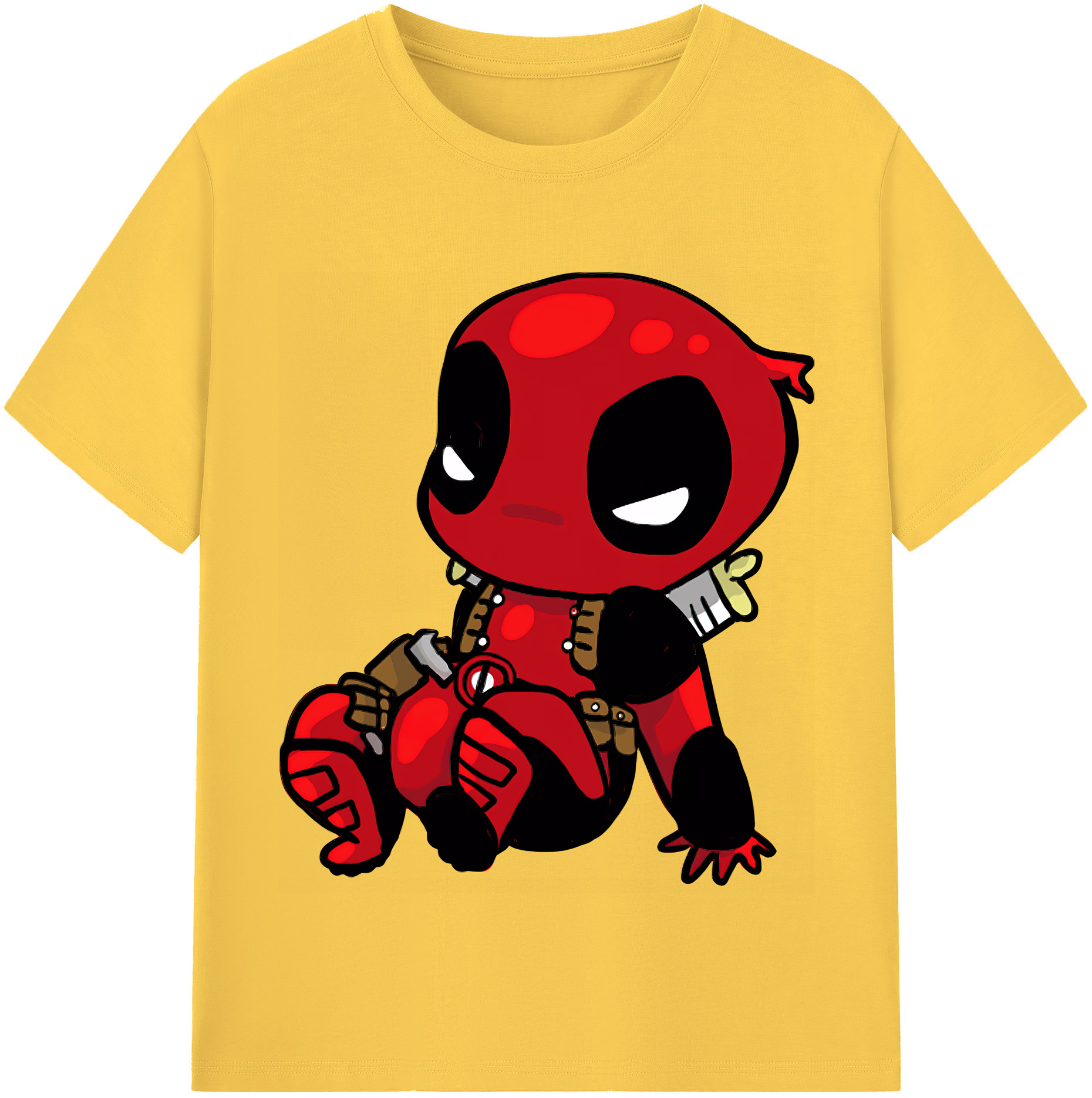 （画像用） Deadpool デッドプール 綿100％半袖Tシャツ（フロントプリント）