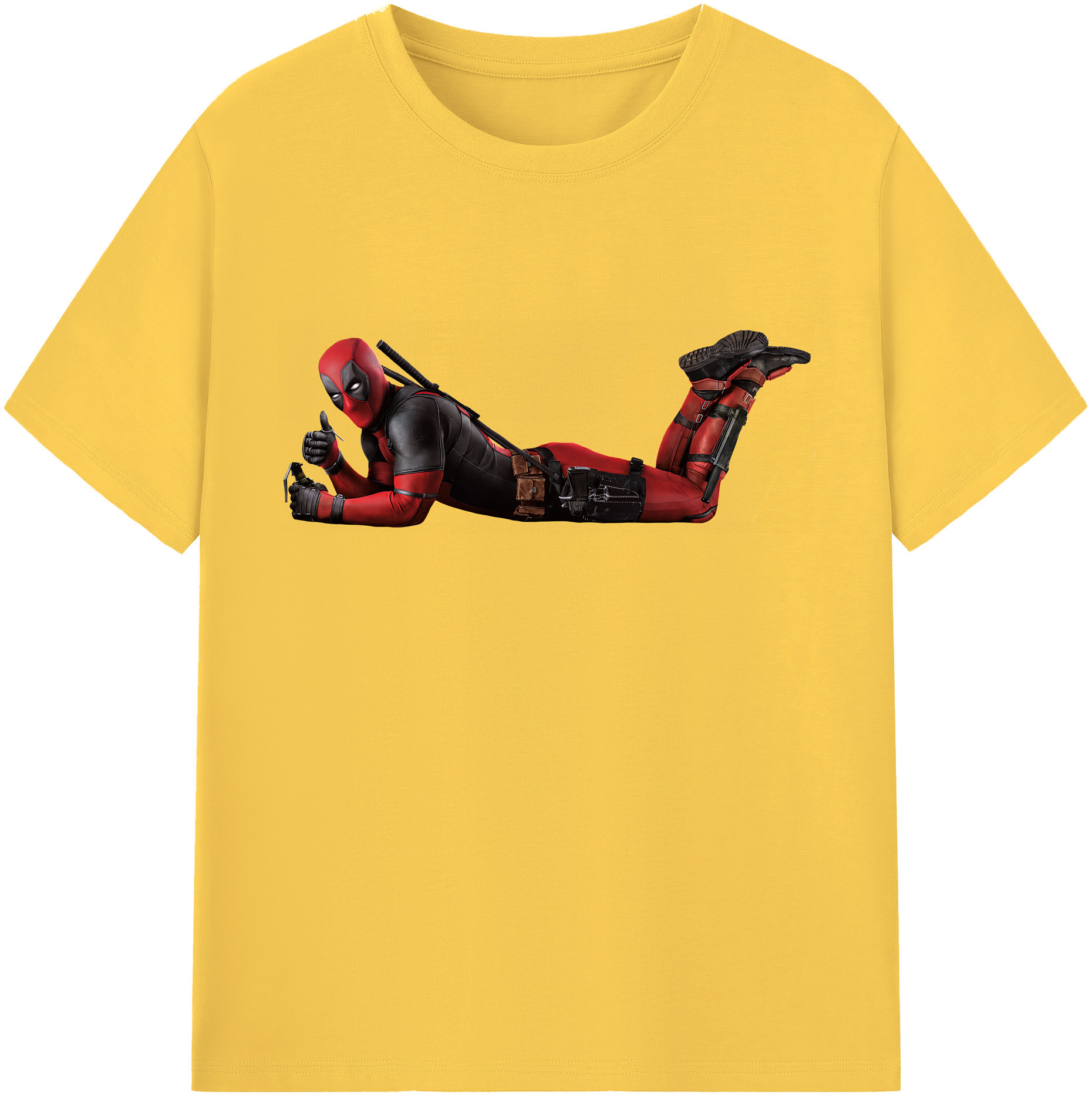 （画像用） Deadpool デッドプール 綿100％半袖Tシャツ（フロントプリント）