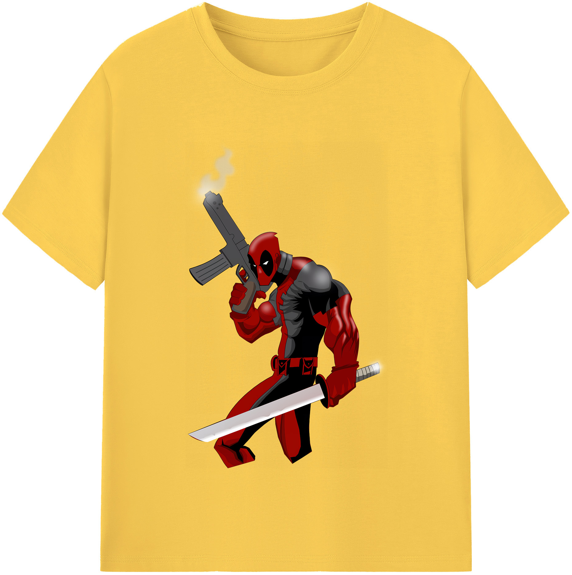 （画像用） Deadpool デッドプール 綿100％半袖Tシャツ（フロントプリント）