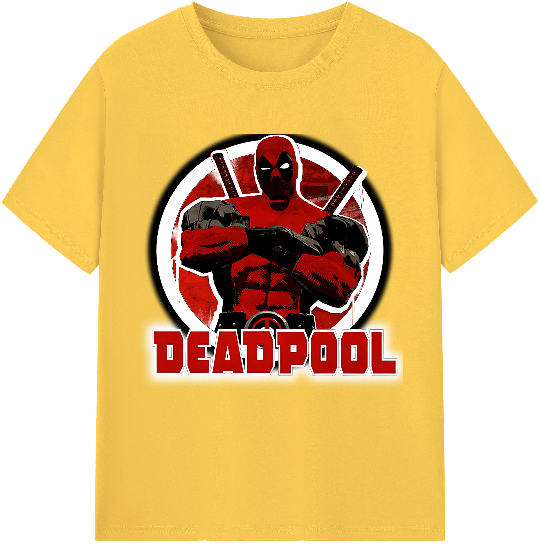 （画像用） Deadpool デッドプール 綿100％半袖Tシャツ（フロントプリント）
