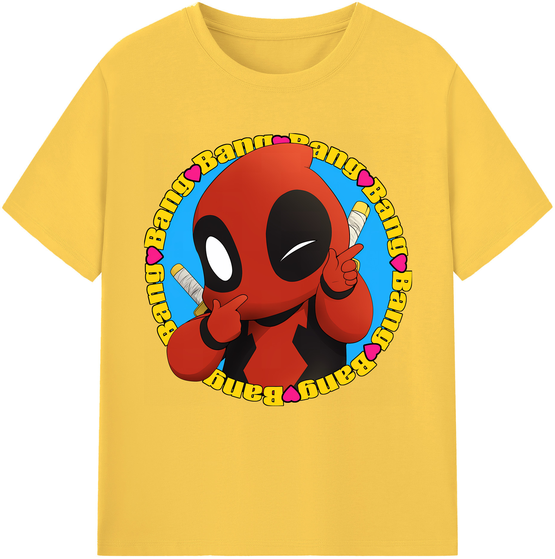 （画像用） Deadpool デッドプール 綿100％半袖Tシャツ（フロントプリント）