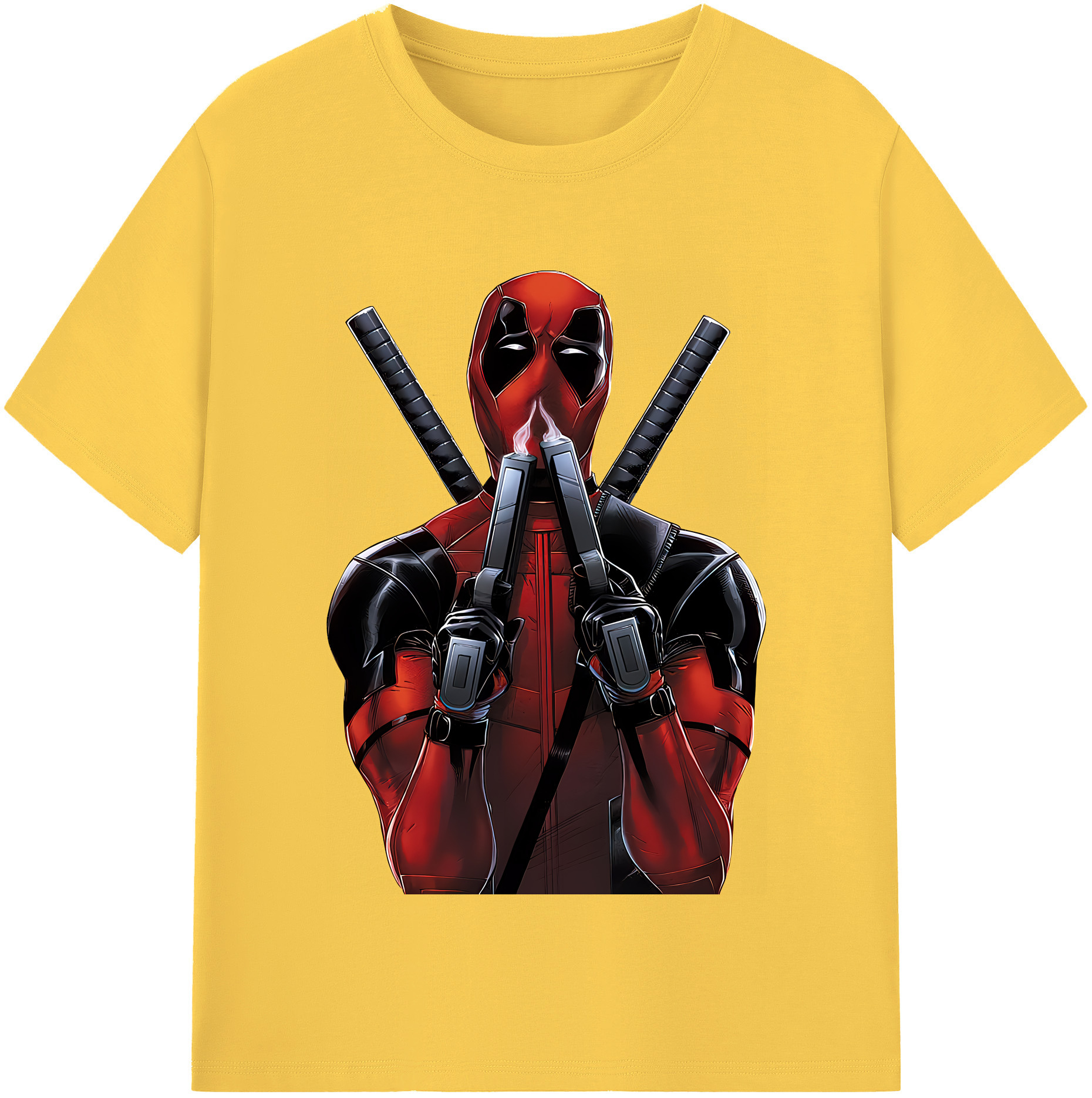 （画像用） Deadpool デッドプール 綿100％半袖Tシャツ（フロントプリント）