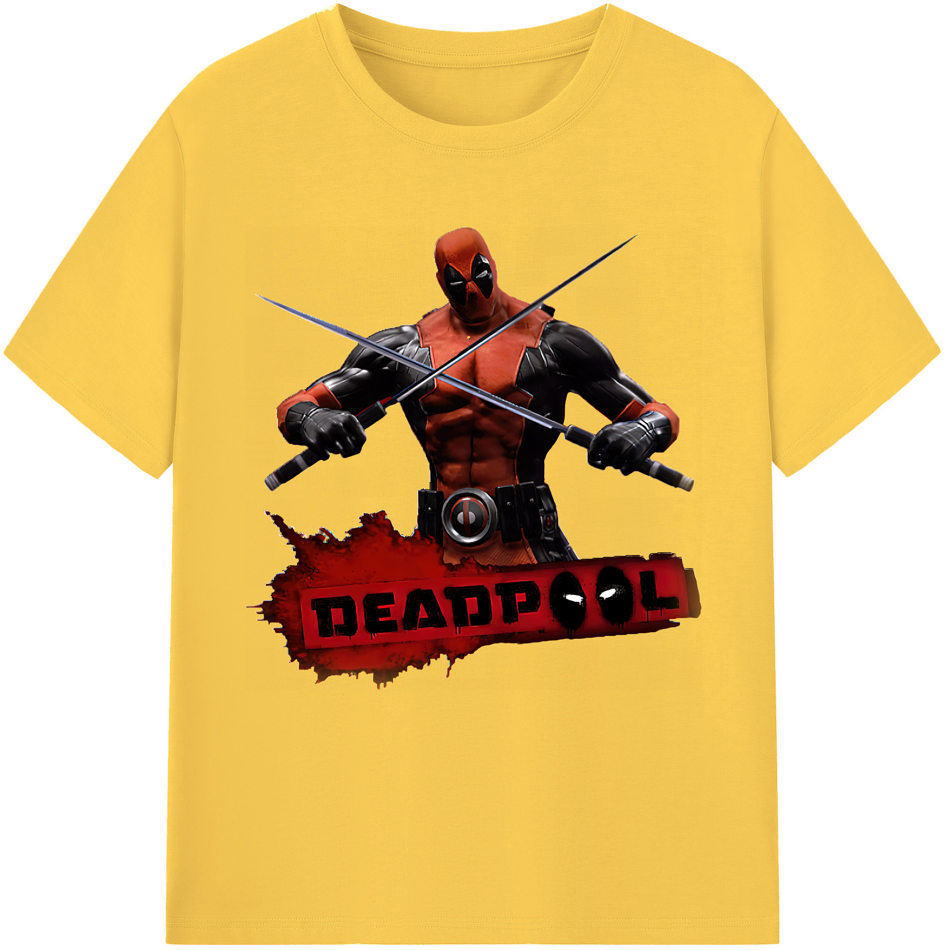（画像用） Deadpool デッドプール 綿100％半袖Tシャツ（フロントプリント）