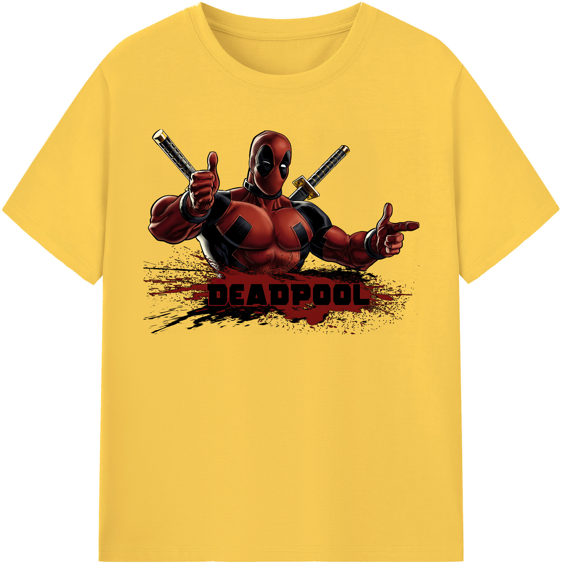 （画像用） Deadpool デッドプール 綿100％半袖Tシャツ（フロントプリント）