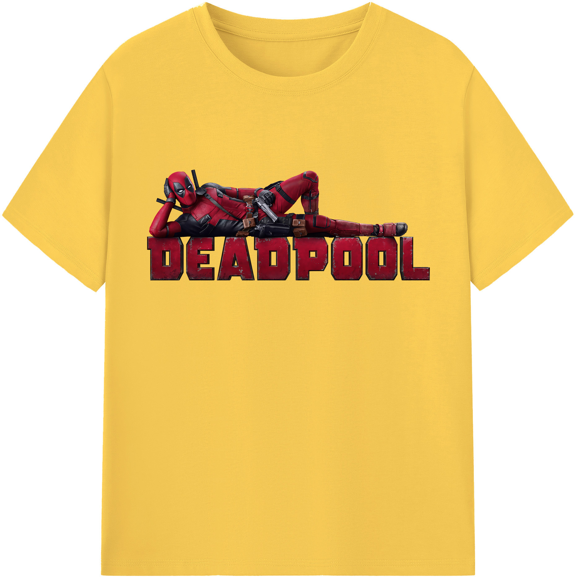 （画像用） Deadpool デッドプール 綿100％半袖Tシャツ（フロントプリント）