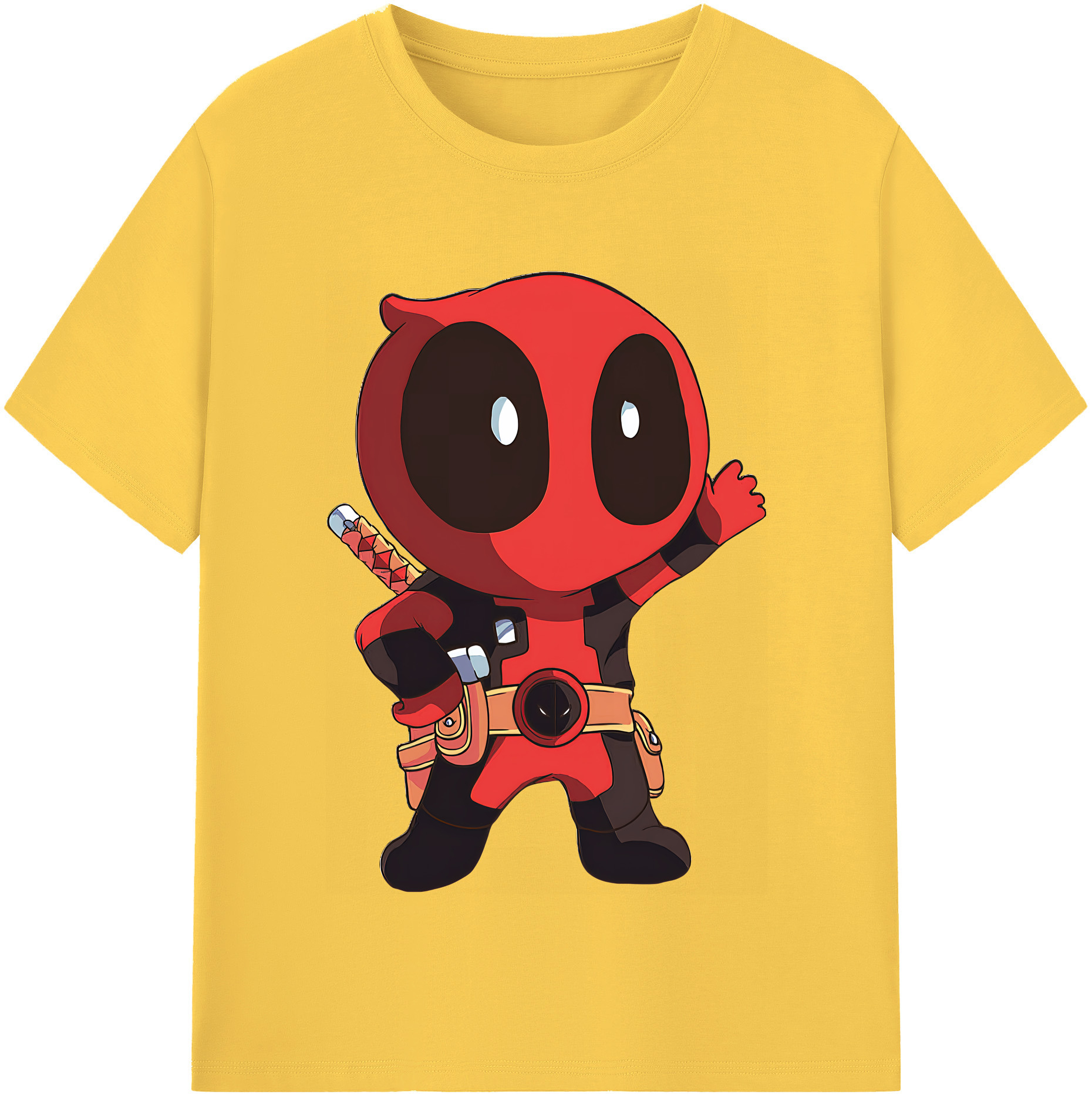 （画像用） Deadpool デッドプール 綿100％半袖Tシャツ（フロントプリント）