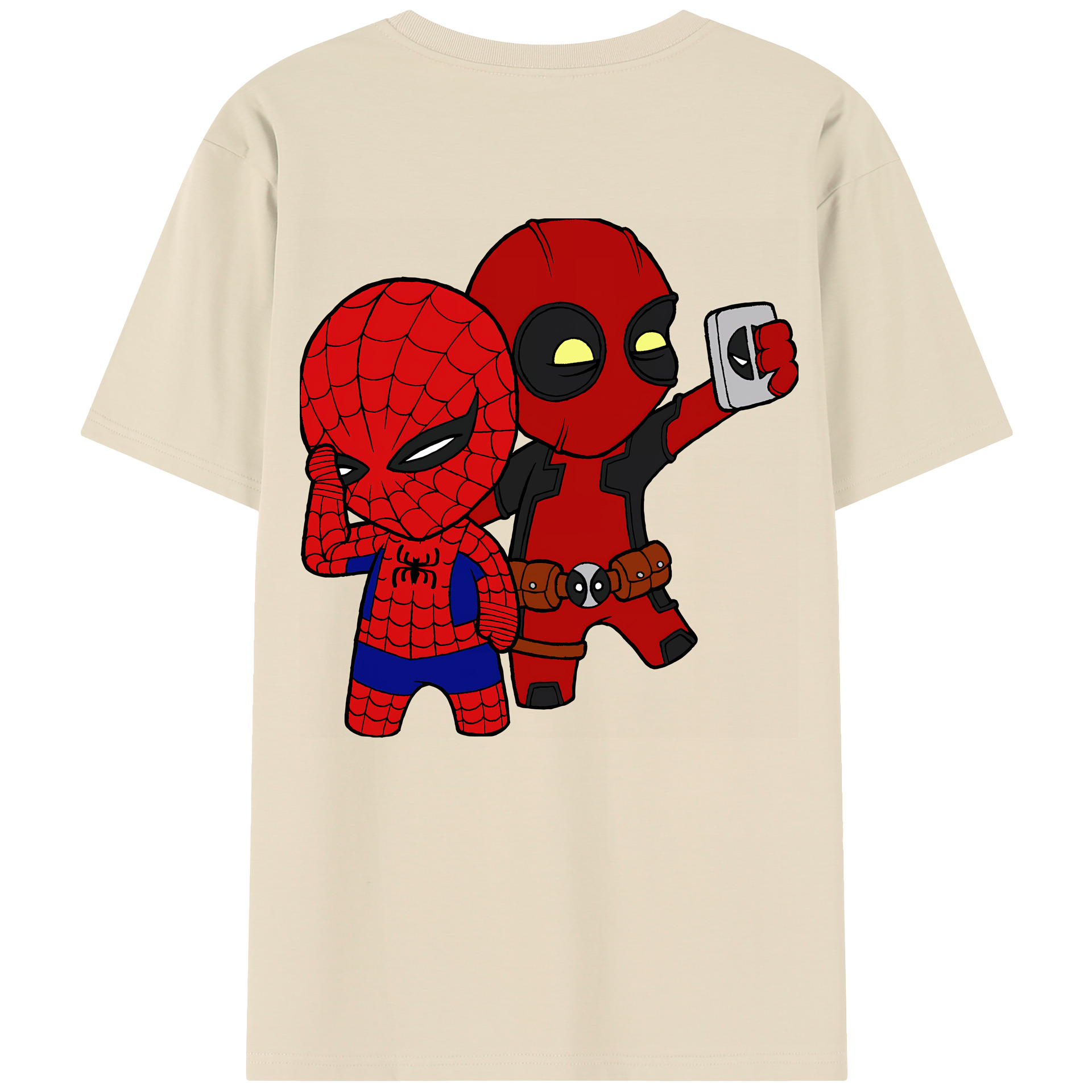 （画像用） Deadpool デッドプール 綿100％半袖Tシャツ（背面プリント）