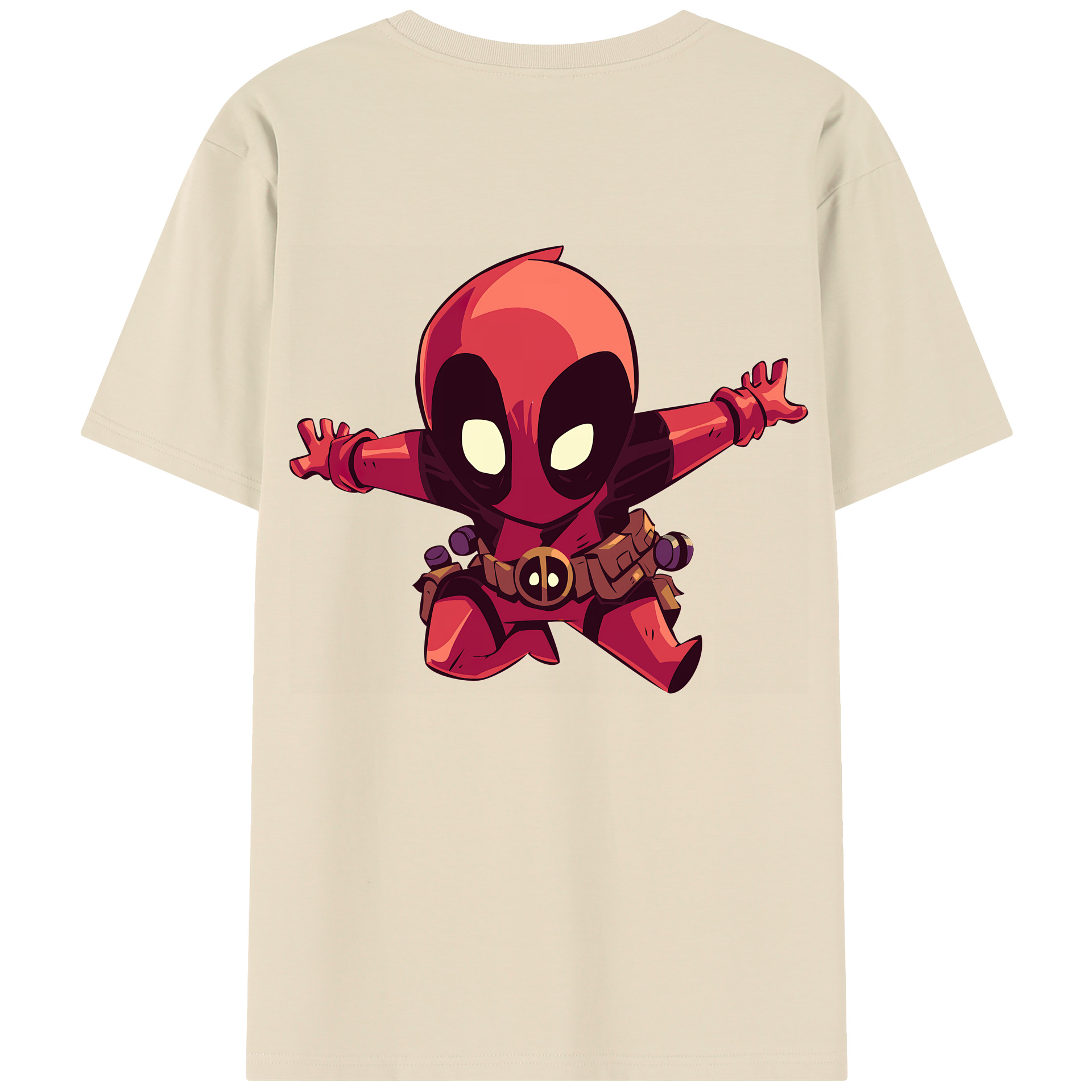 （画像用） Deadpool デッドプール 綿100％半袖Tシャツ（背面プリント）