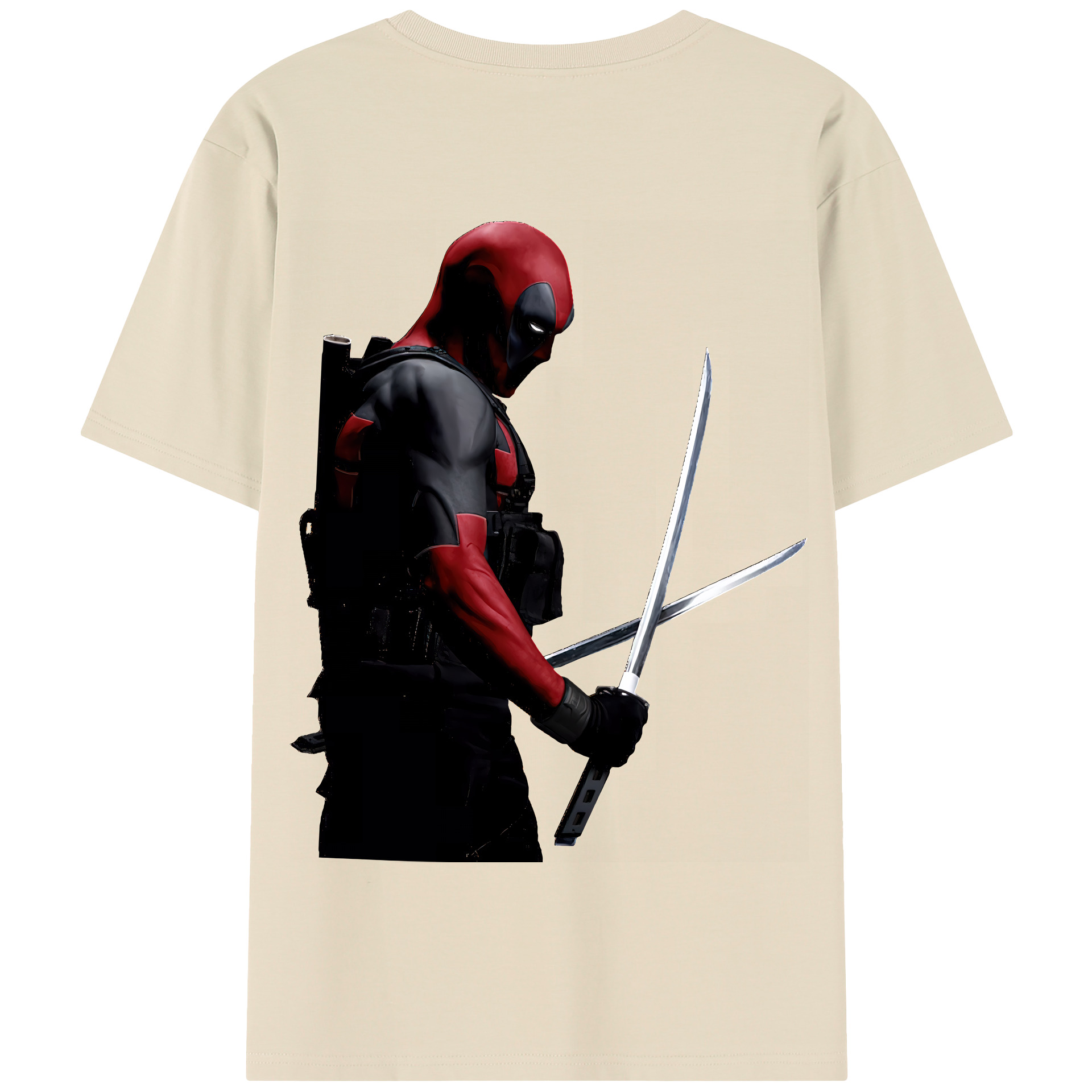 （画像用） Deadpool デッドプール 綿100％半袖Tシャツ（背面プリント）