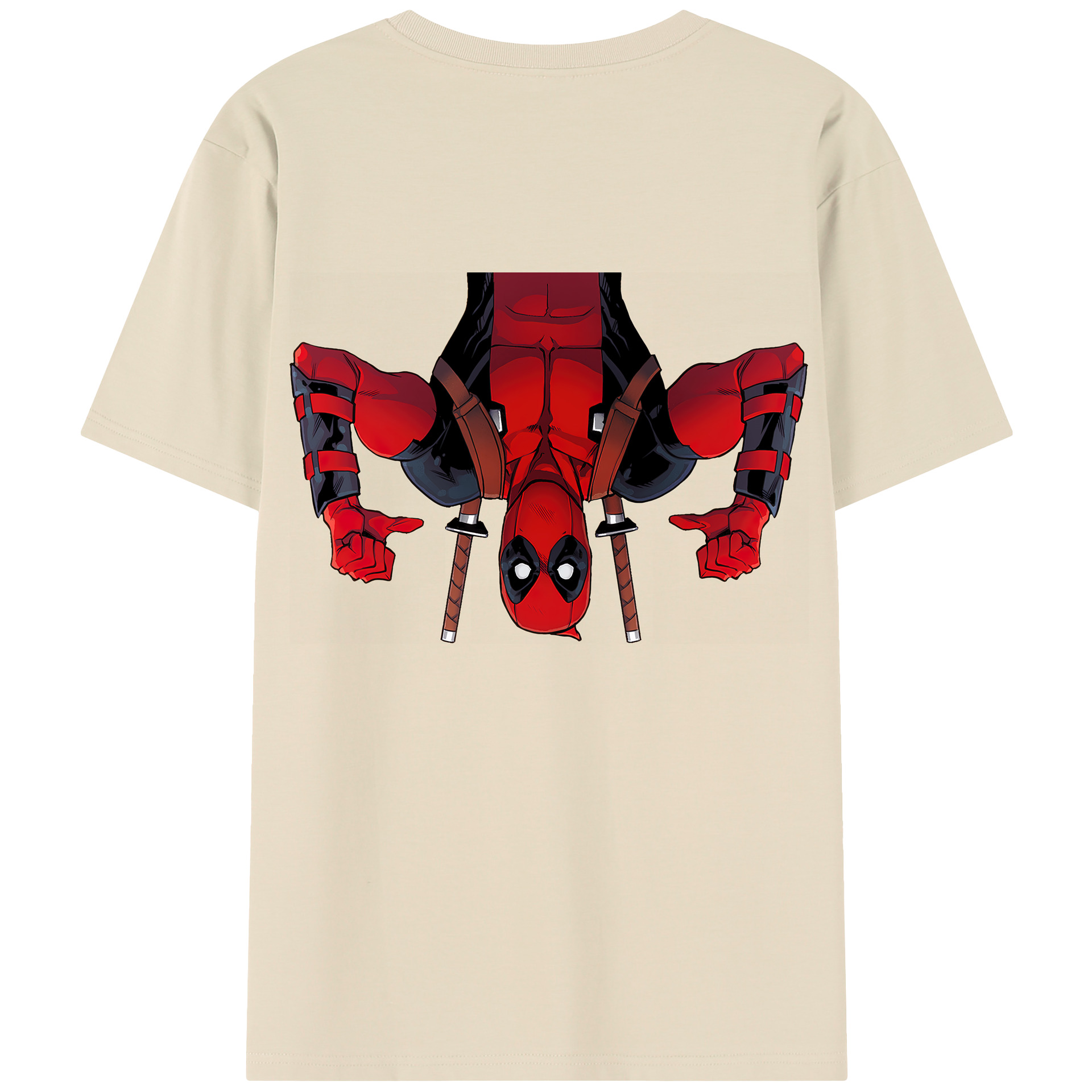 （画像用） Deadpool デッドプール 綿100％半袖Tシャツ（背面プリント）