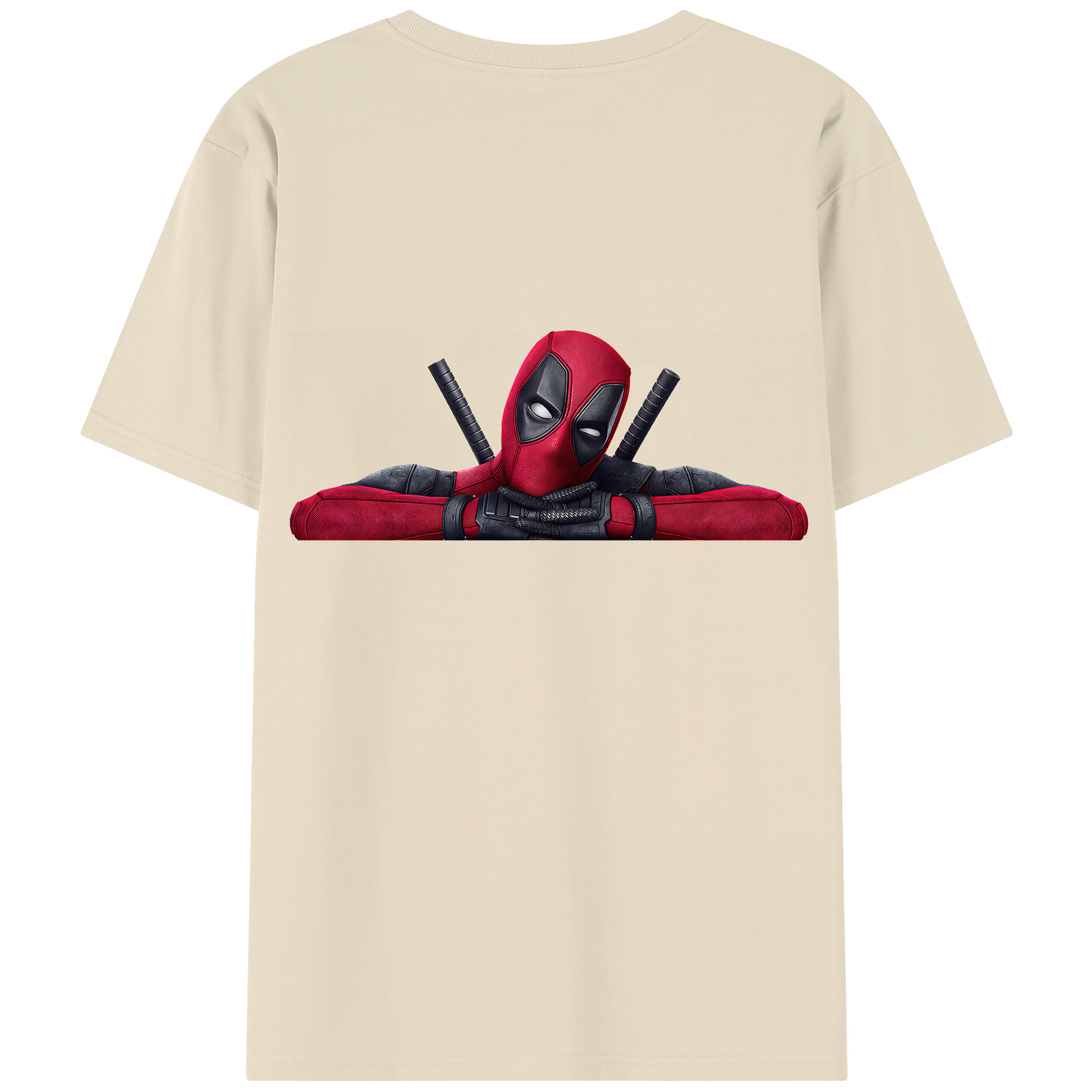 （画像用） Deadpool デッドプール 綿100％半袖Tシャツ（背面プリント）