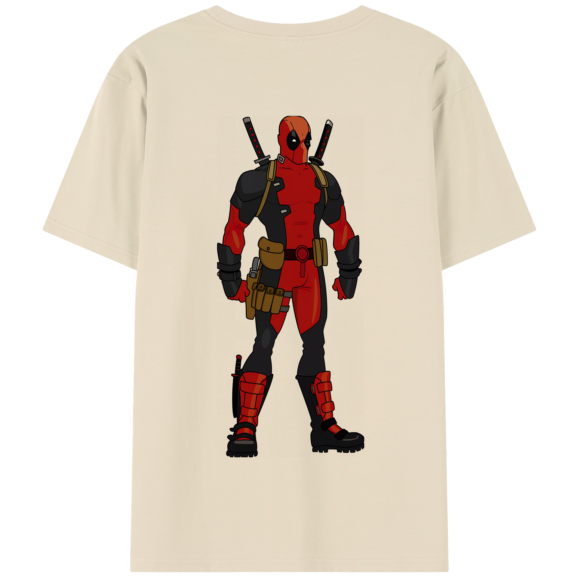 （画像用） Deadpool デッドプール 綿100％半袖Tシャツ（背面プリント）