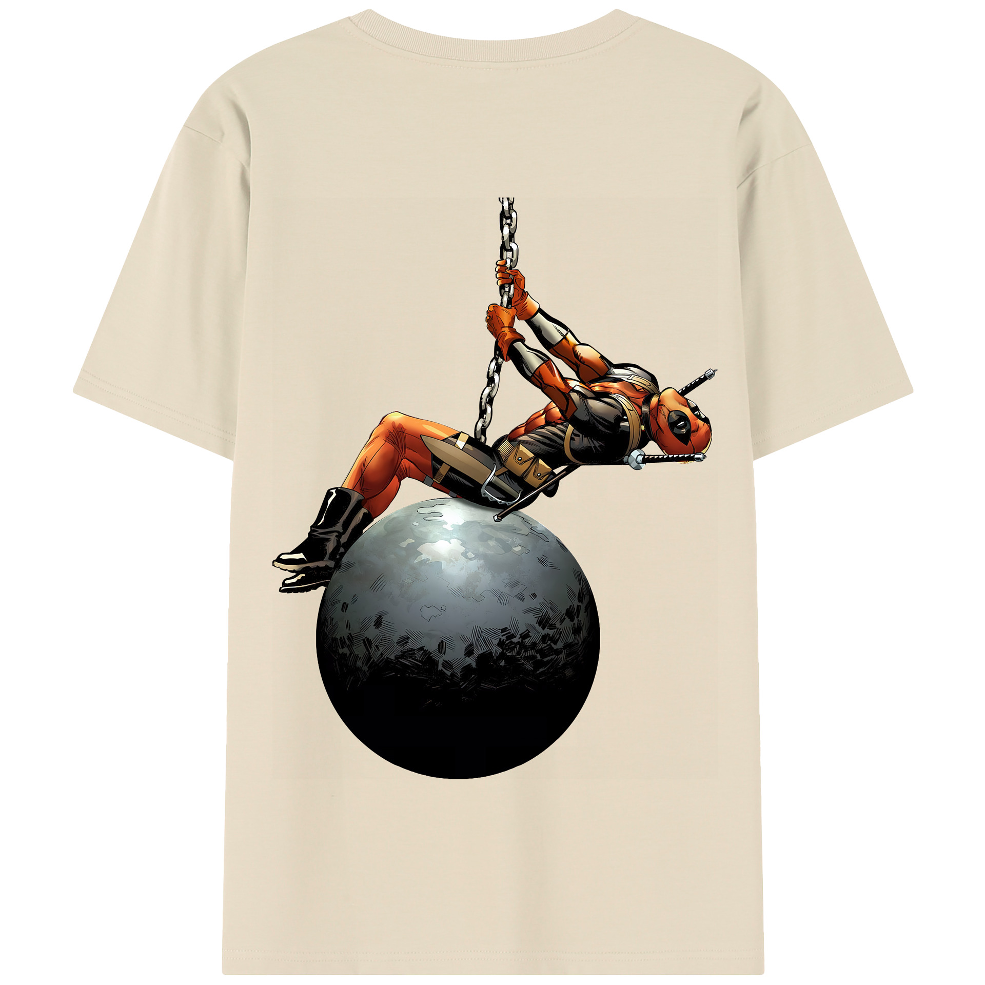 （画像用） Deadpool デッドプール 綿100％半袖Tシャツ（背面プリント）