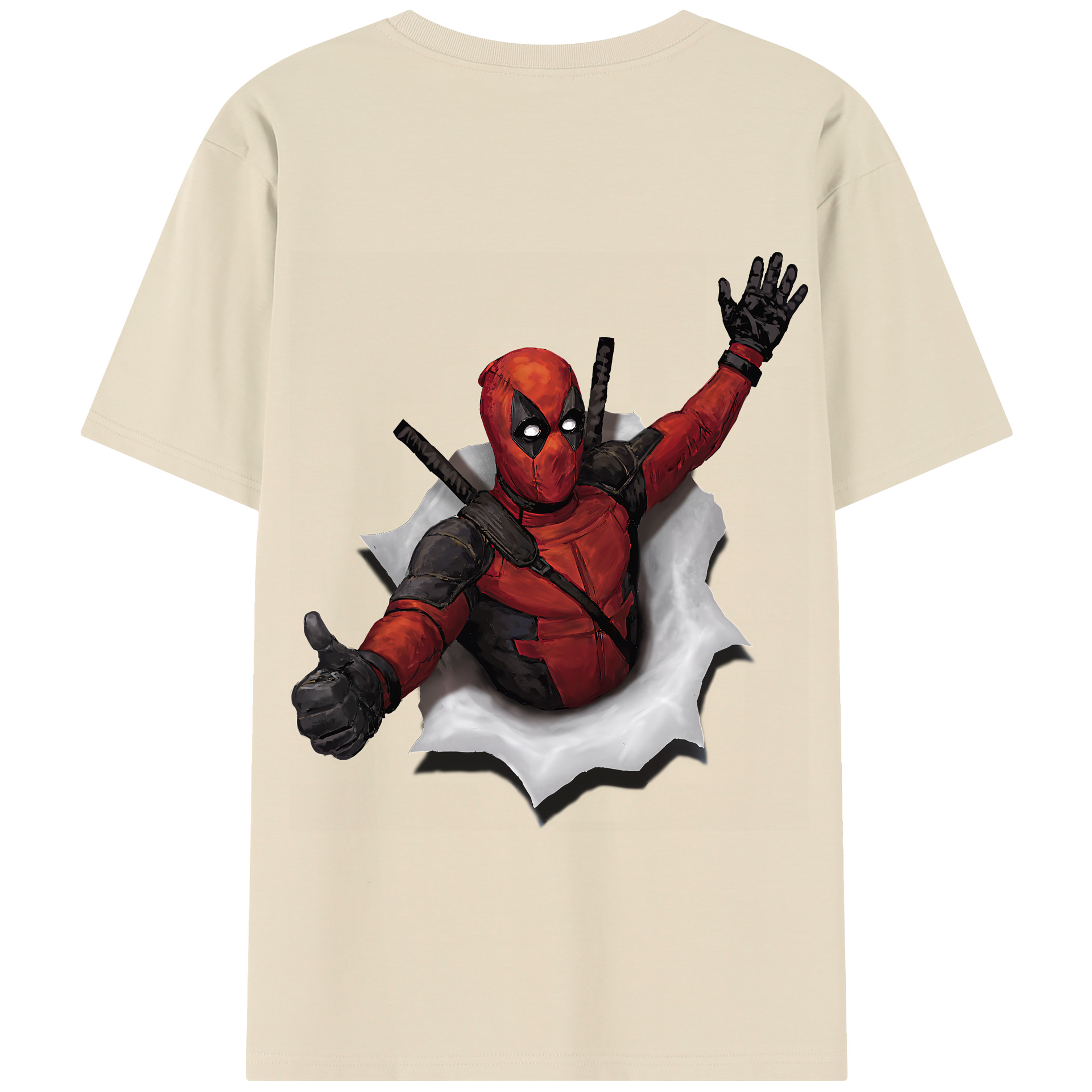 （画像用） Deadpool デッドプール 綿100％半袖Tシャツ（背面プリント）